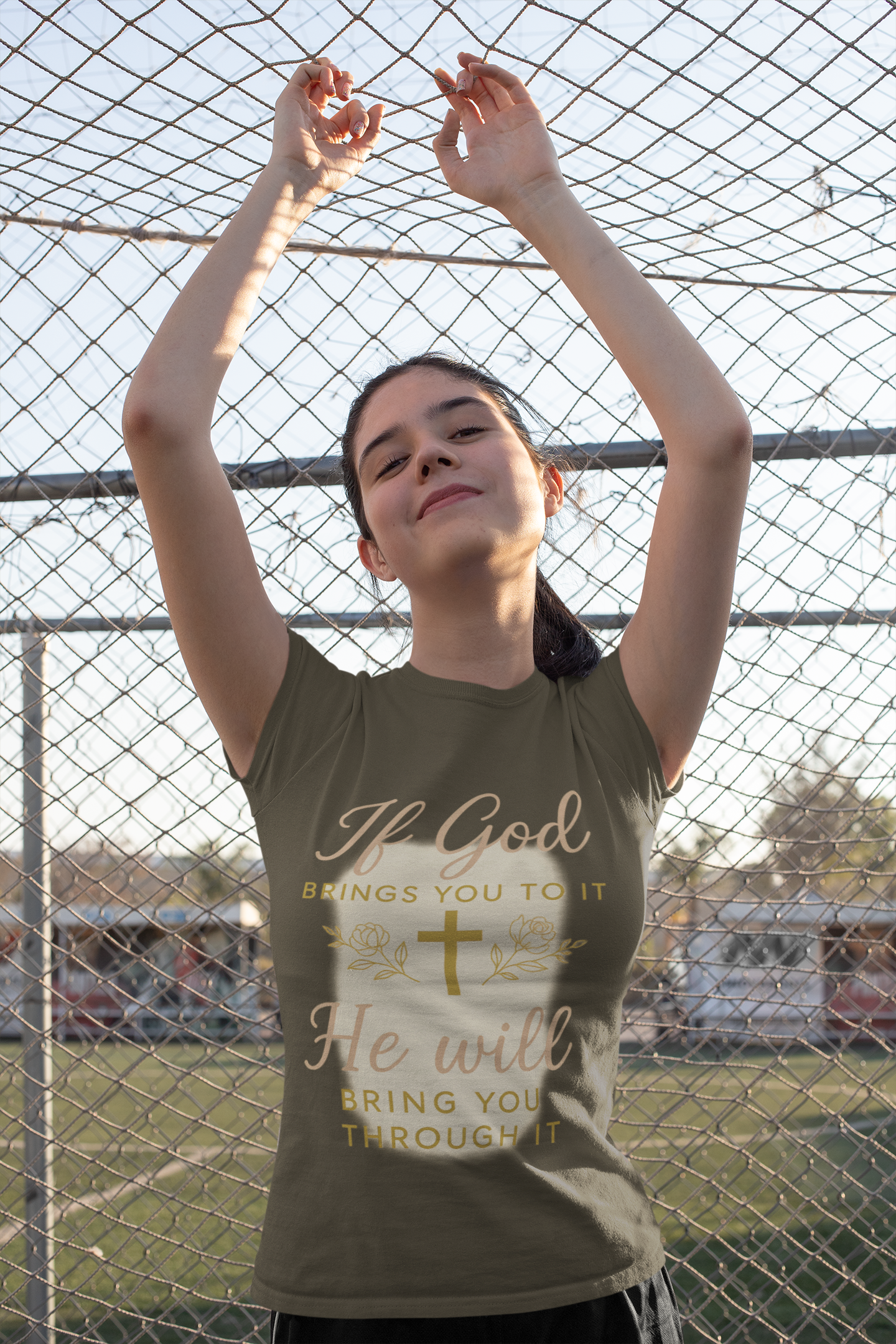 Women's Tee - Inspirational 'If God Brings You To It' Design
