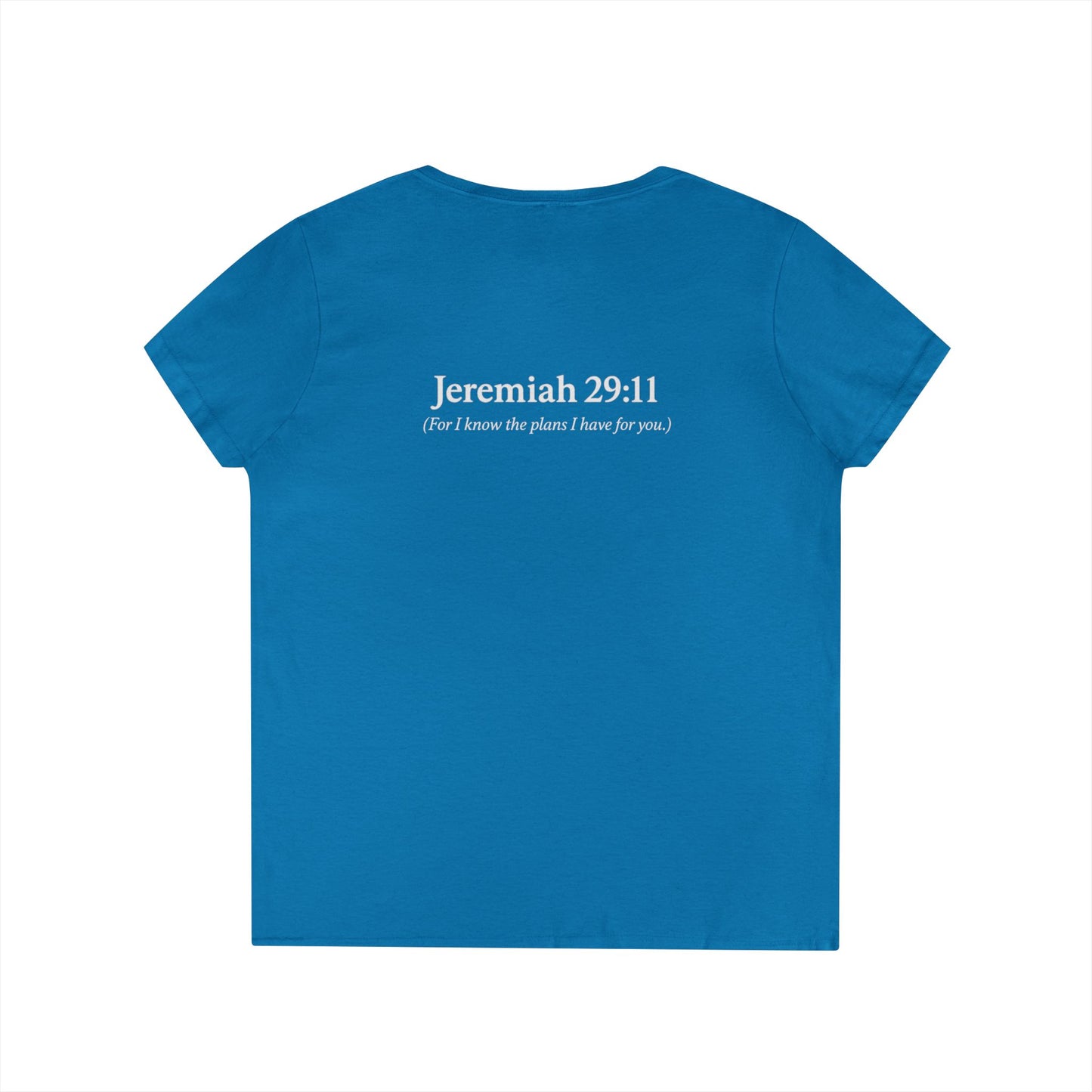 V-Neck T-Shirt – God’s Plan Greater Than My Chaos