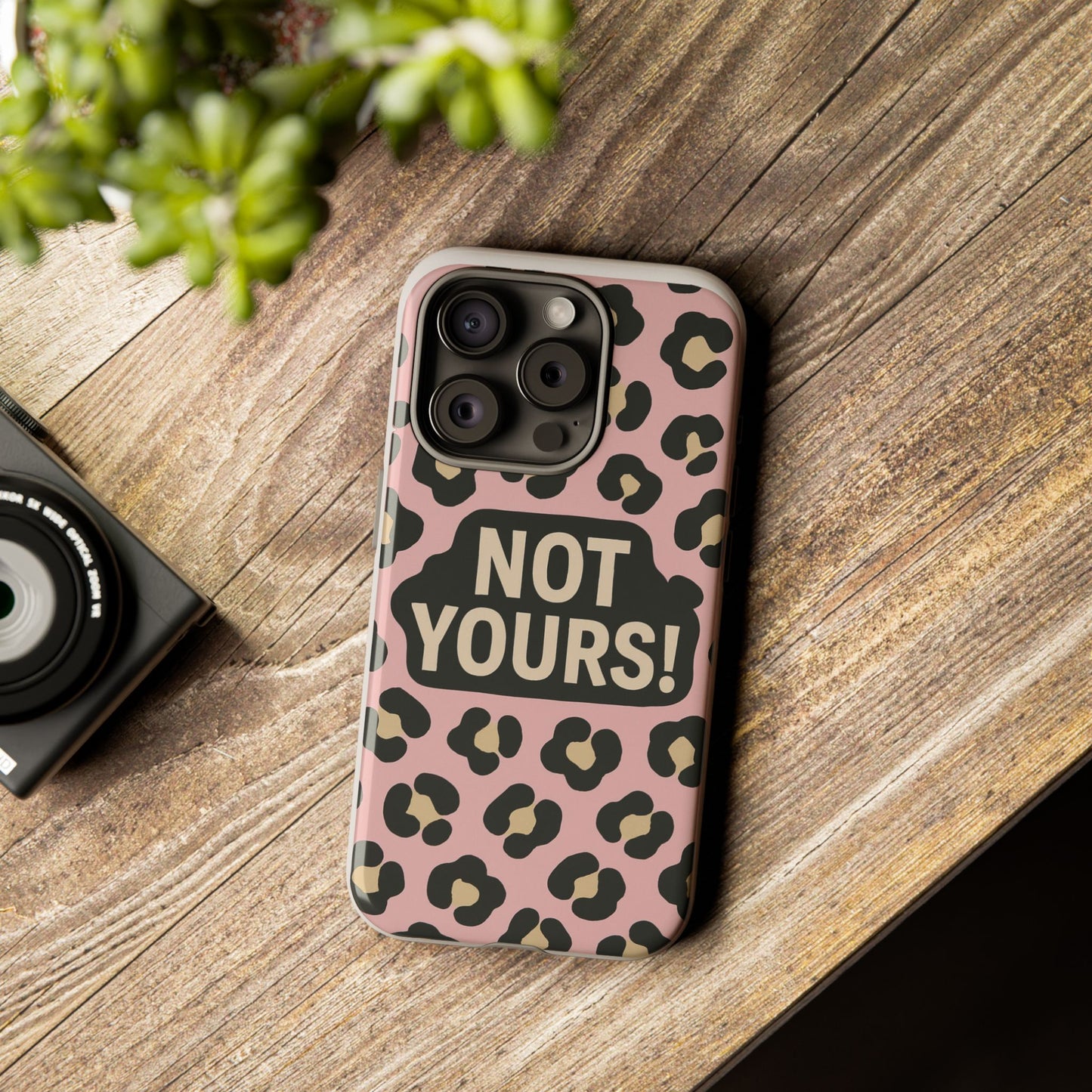 Leopard Tough Case – Trendy Dual-Layer Phone Cover with Humorous Design