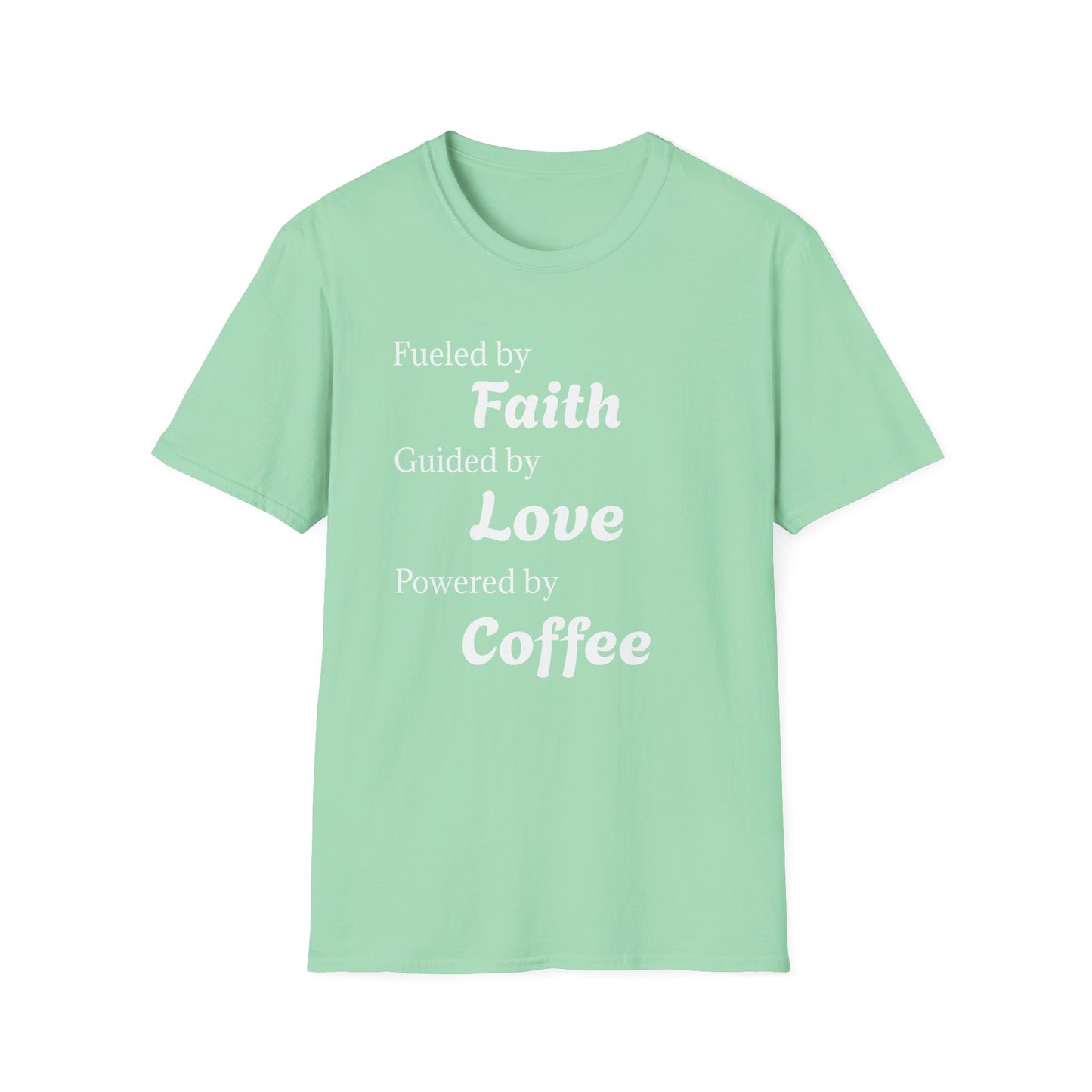 Faith Love Coffee T-Shirt – Unisex Soft-Style Tee