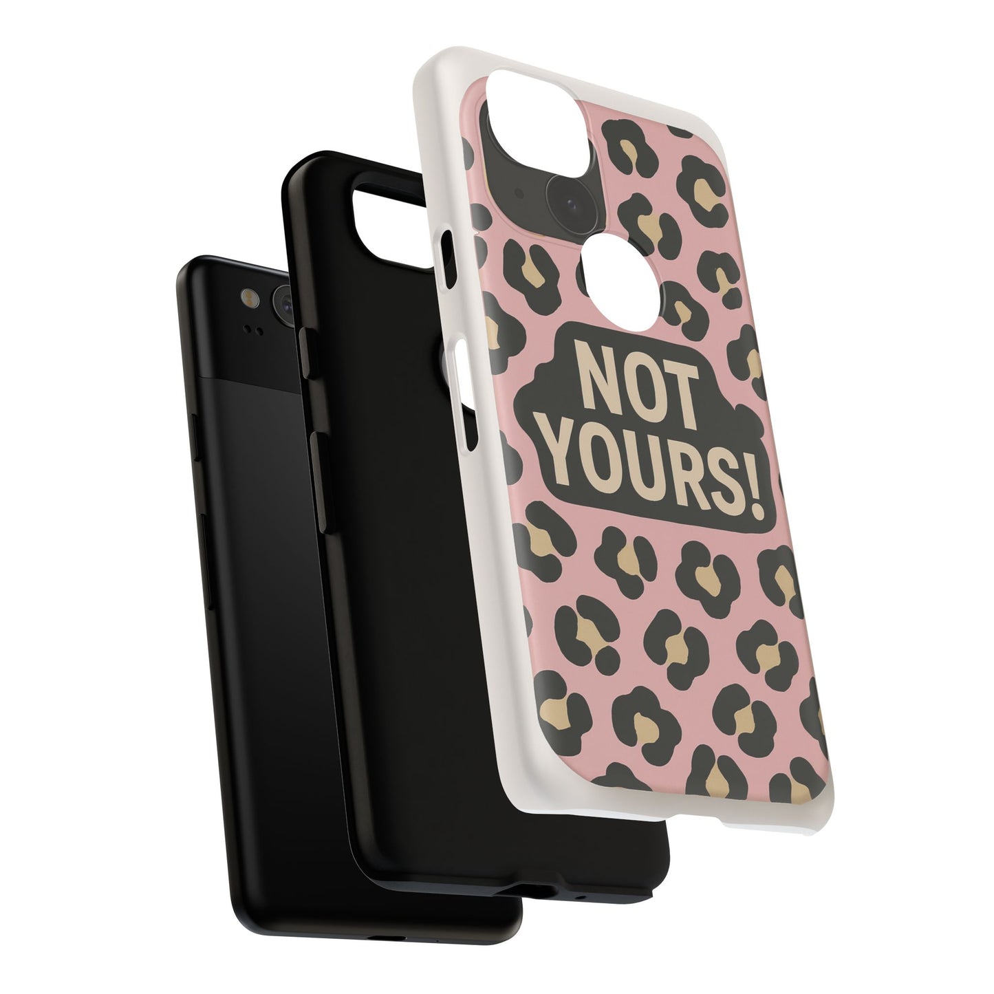 Leopard Tough Case – Trendy Dual-Layer Phone Cover with Humorous Design