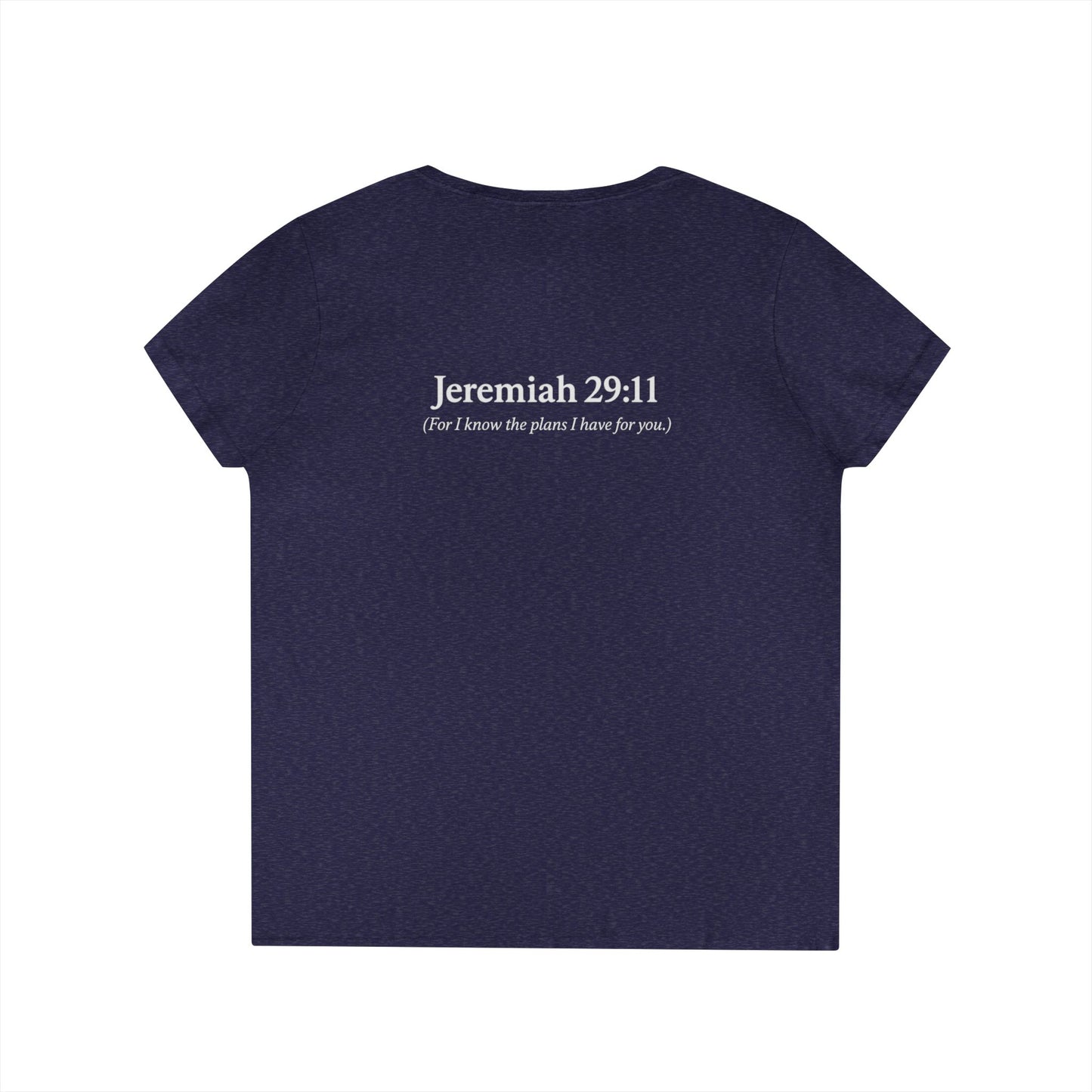 V-Neck T-Shirt – God’s Plan Greater Than My Chaos