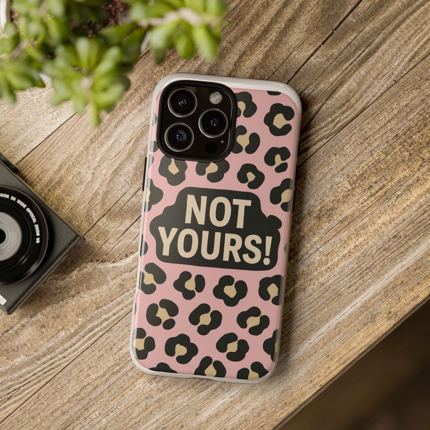 Leopard Tough Case – Trendy Dual-Layer Phone Cover with Humorous Design