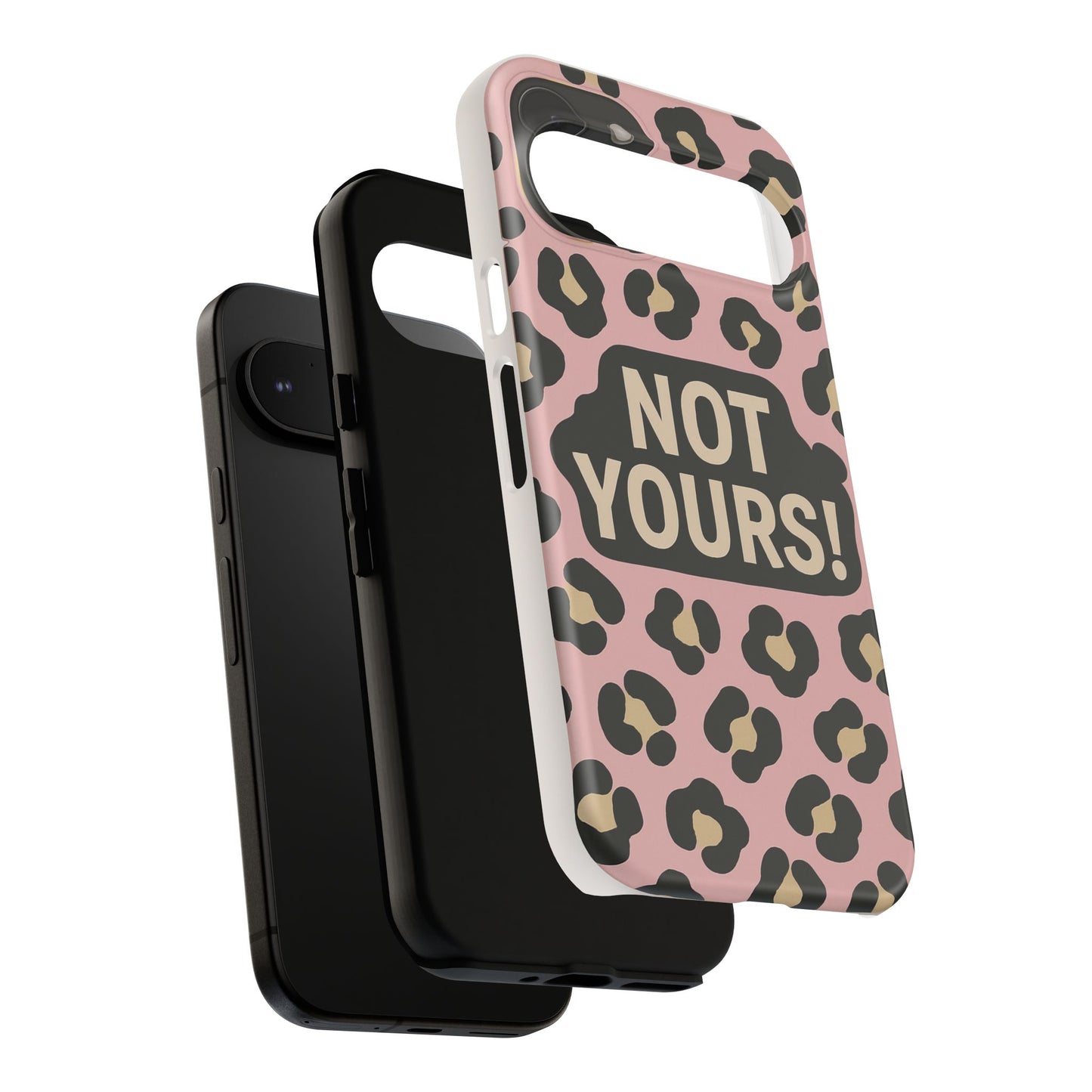 Leopard Tough Case – Trendy Dual-Layer Phone Cover with Humorous Design