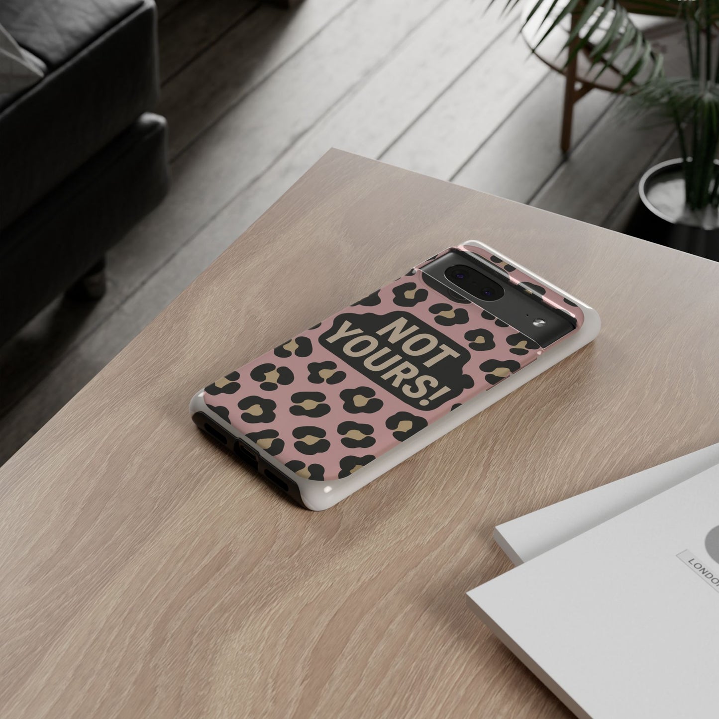 Leopard Tough Case – Trendy Dual-Layer Phone Cover with Humorous Design