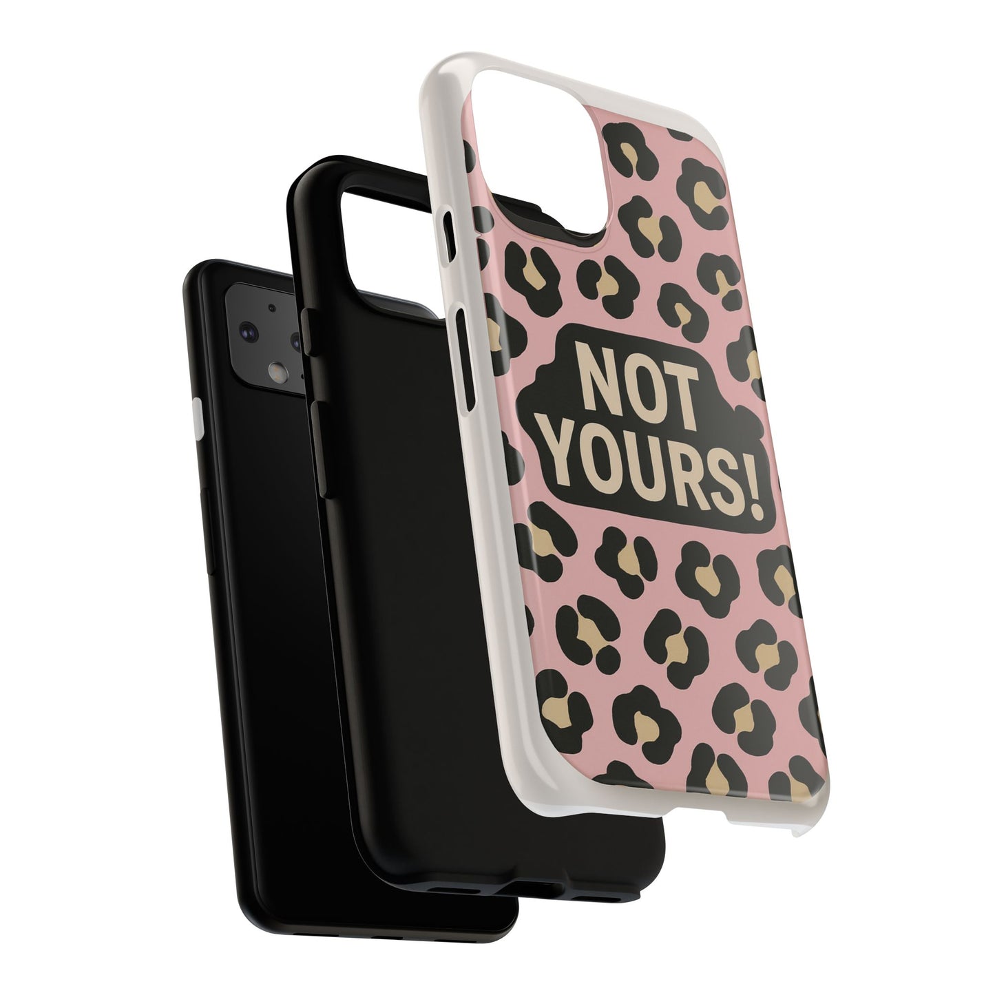 Leopard Tough Case – Trendy Dual-Layer Phone Cover with Humorous Design