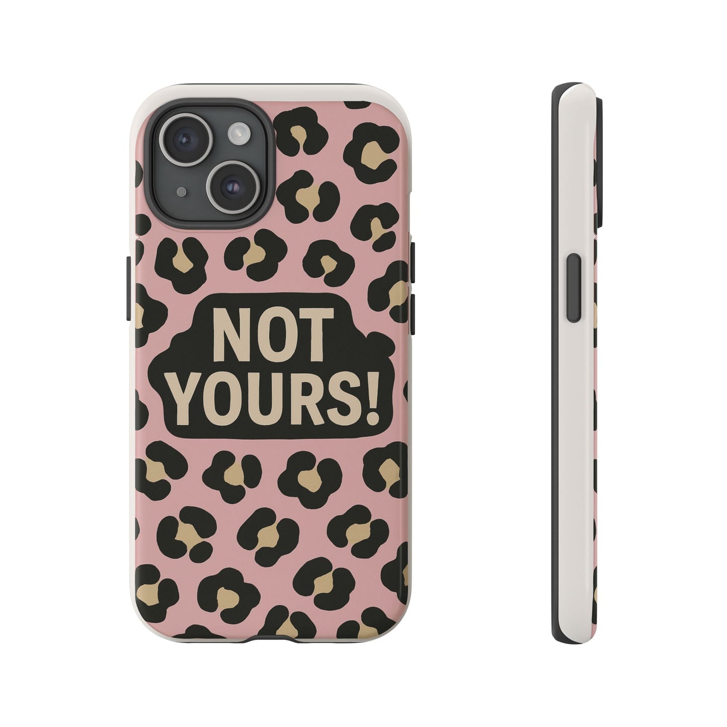 Leopard Tough Case – Trendy Dual-Layer Phone Cover with Humorous Design