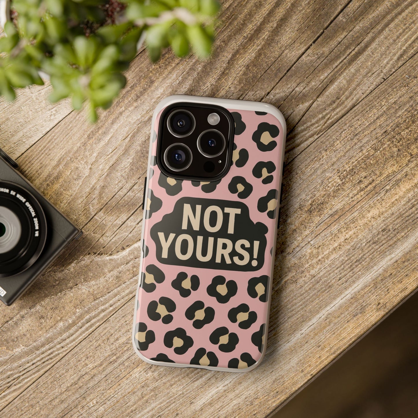 Leopard Tough Case – Trendy Dual-Layer Phone Cover with Humorous Design