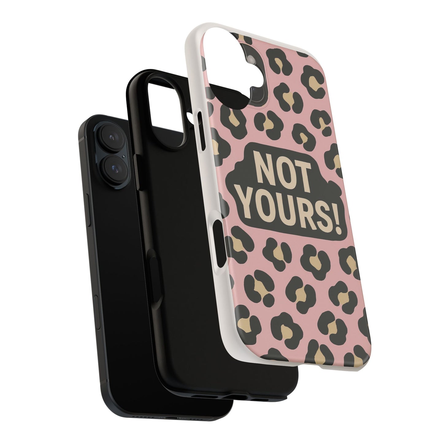 Leopard Tough Case – Trendy Dual-Layer Phone Cover with Humorous Design