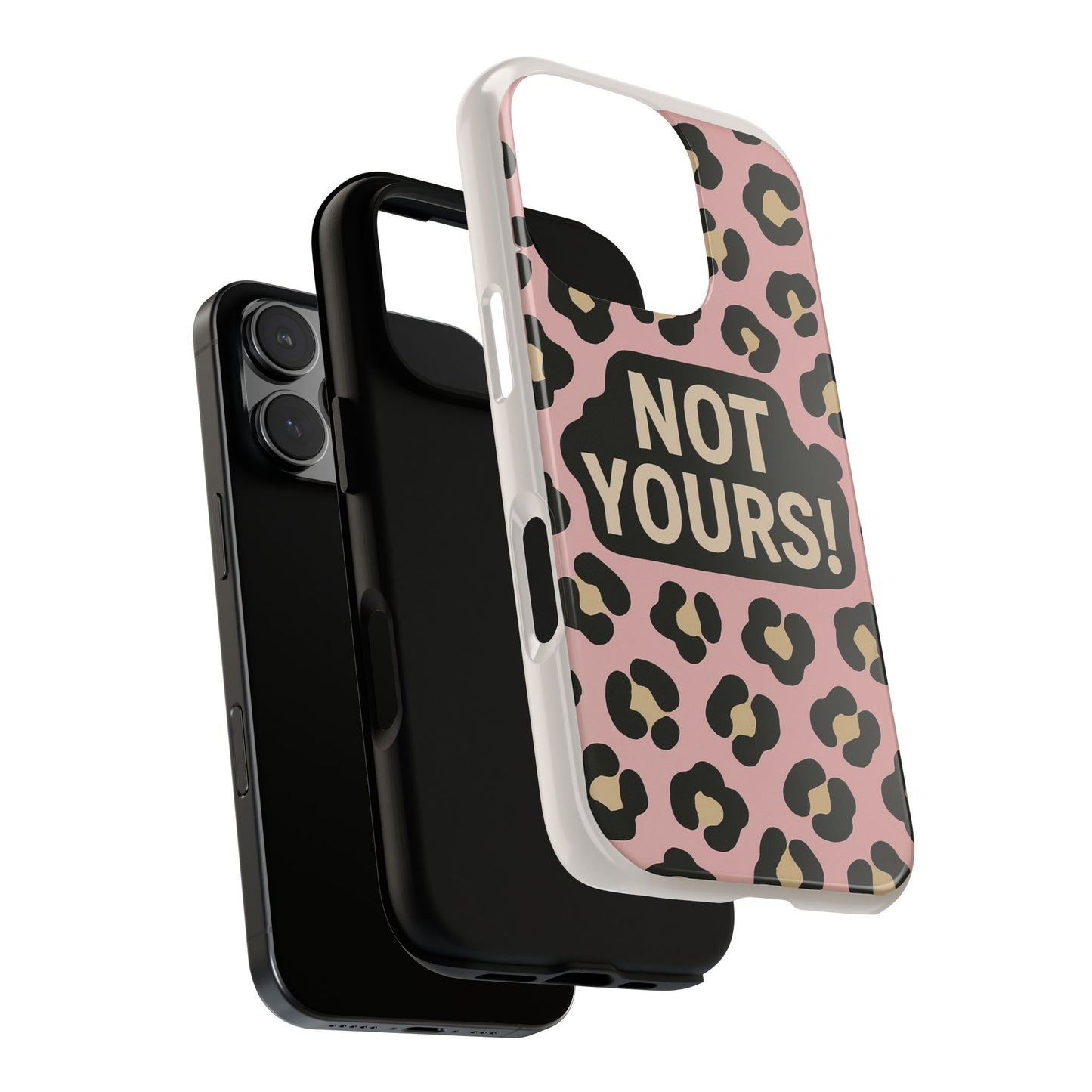 Leopard Tough Case – Trendy Dual-Layer Phone Cover with Humorous Design