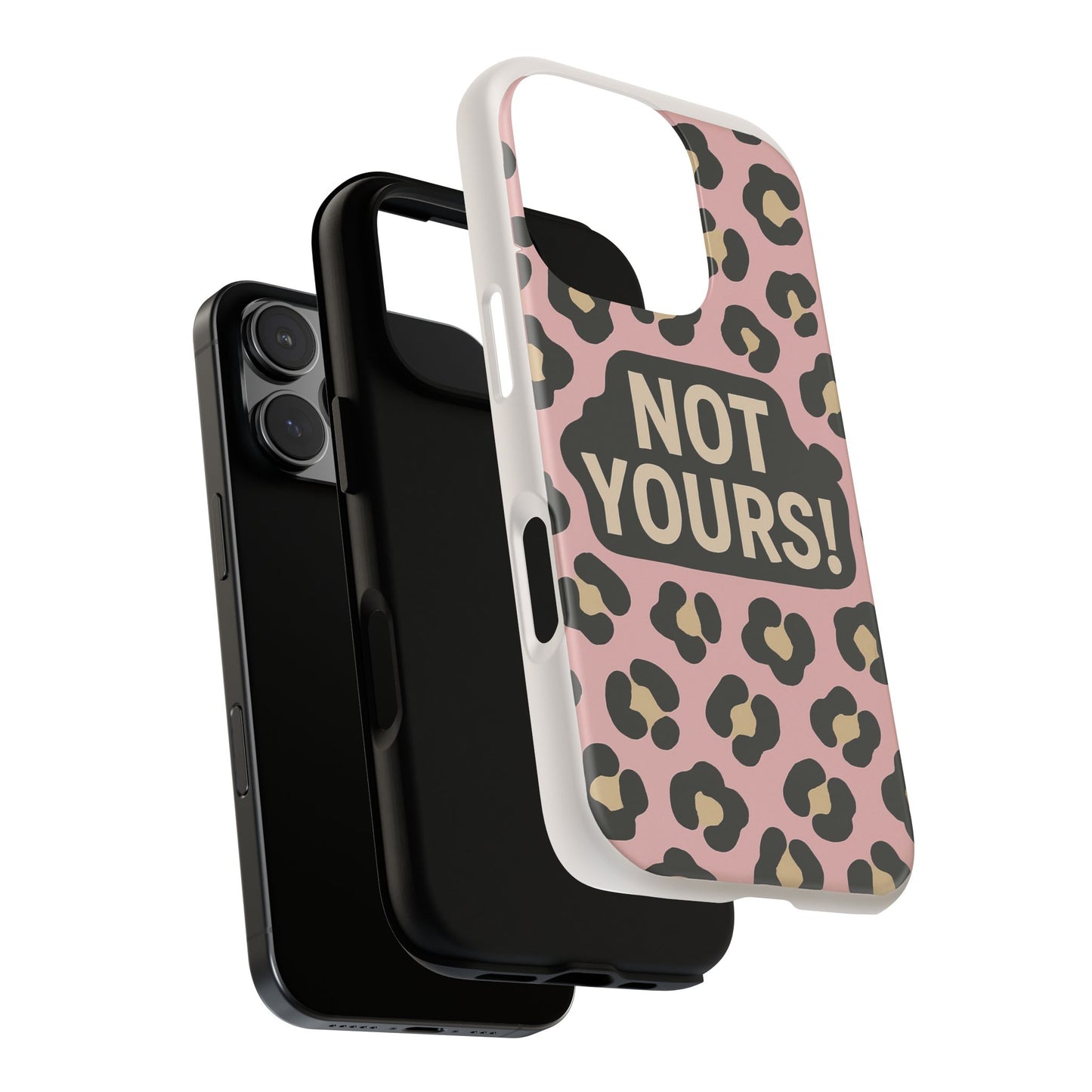 Leopard Tough Case – Trendy Dual-Layer Phone Cover with Humorous Design