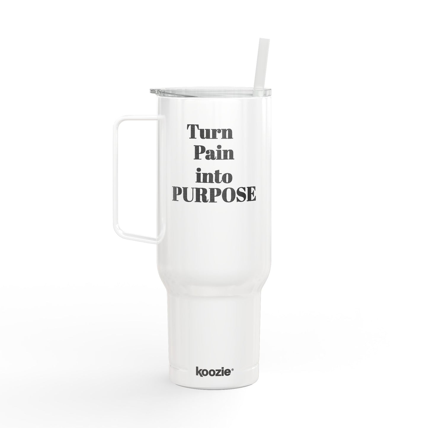 40oz Motivational Insulated Tumbler – Stainless Steel Travel Cup with Straw