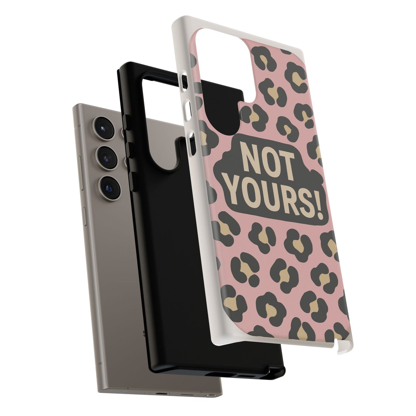 Leopard Tough Case – Trendy Dual-Layer Phone Cover with Humorous Design