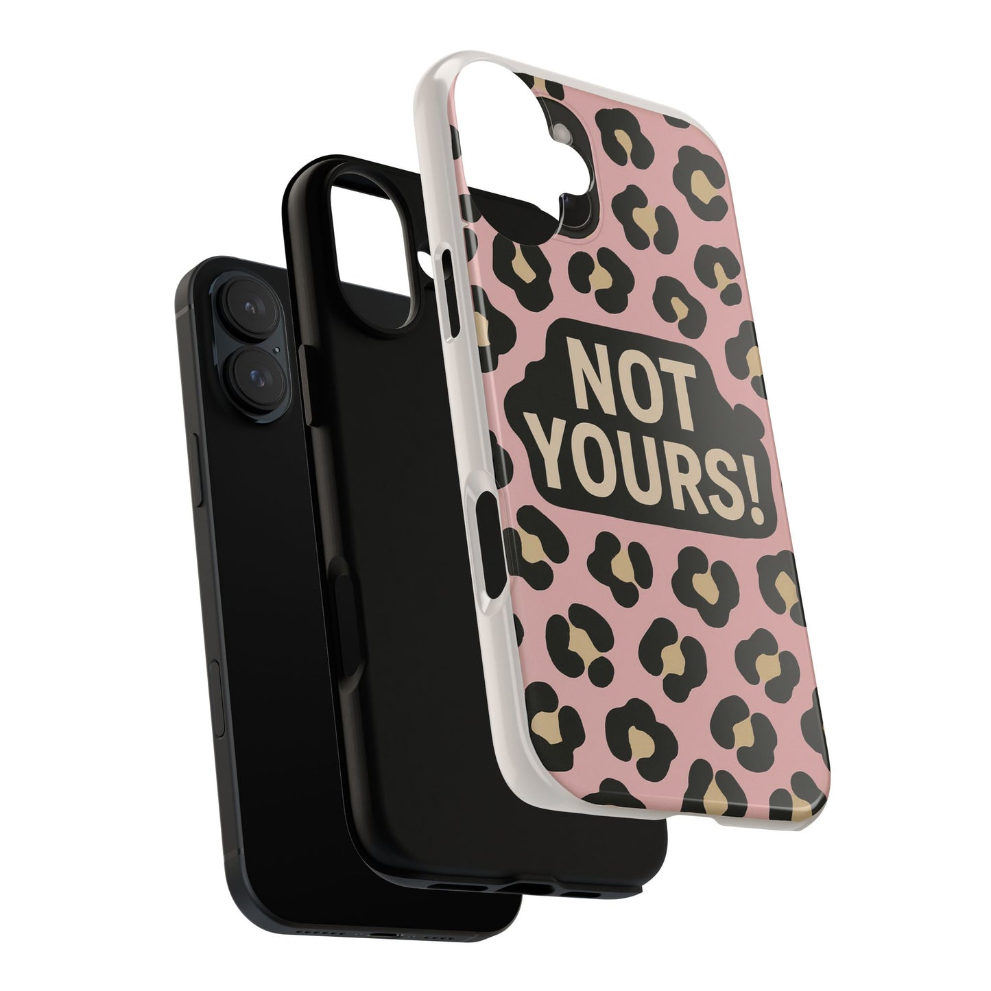 Leopard Tough Case – Trendy Dual-Layer Phone Cover with Humorous Design
