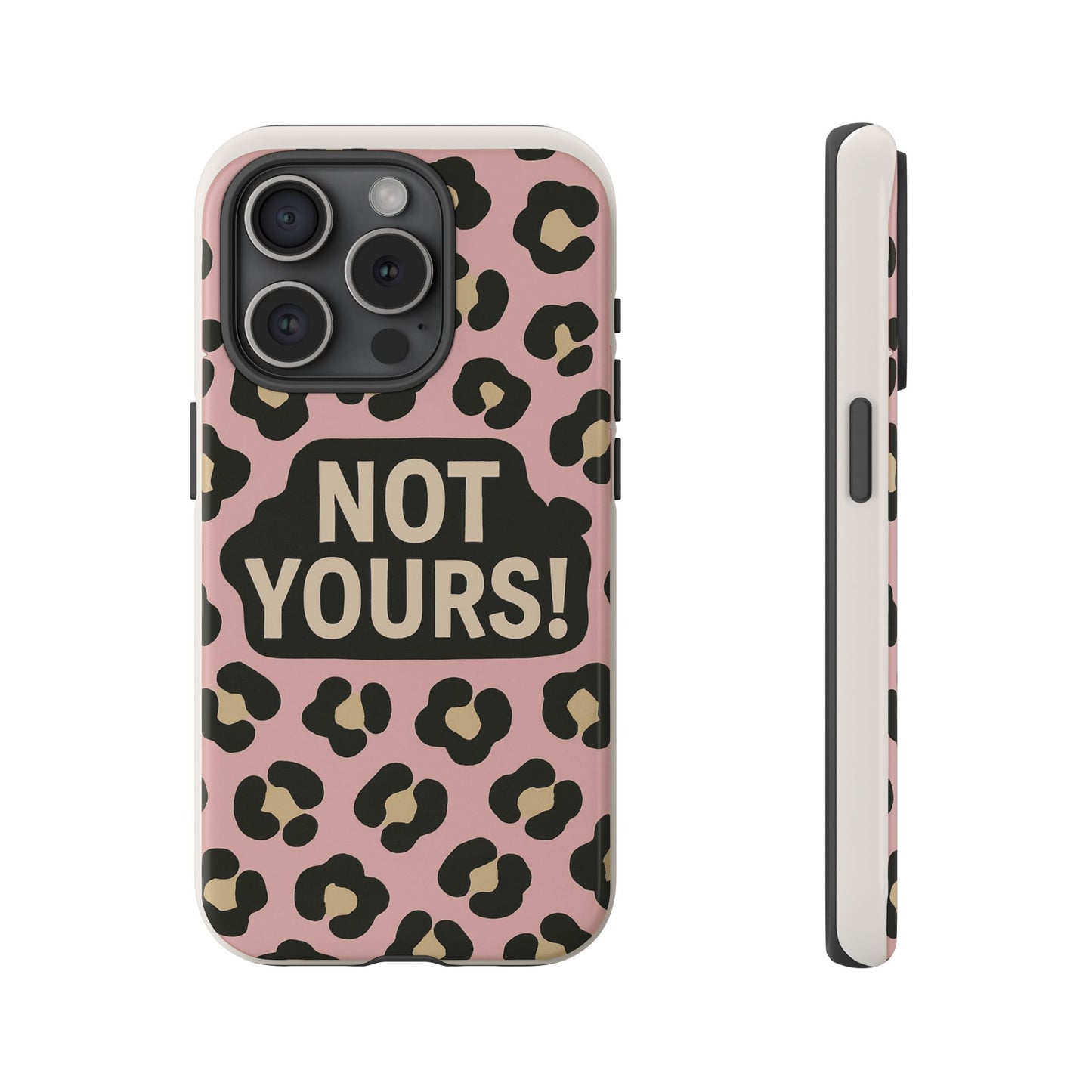 Leopard Tough Case – Trendy Dual-Layer Phone Cover with Humorous Design