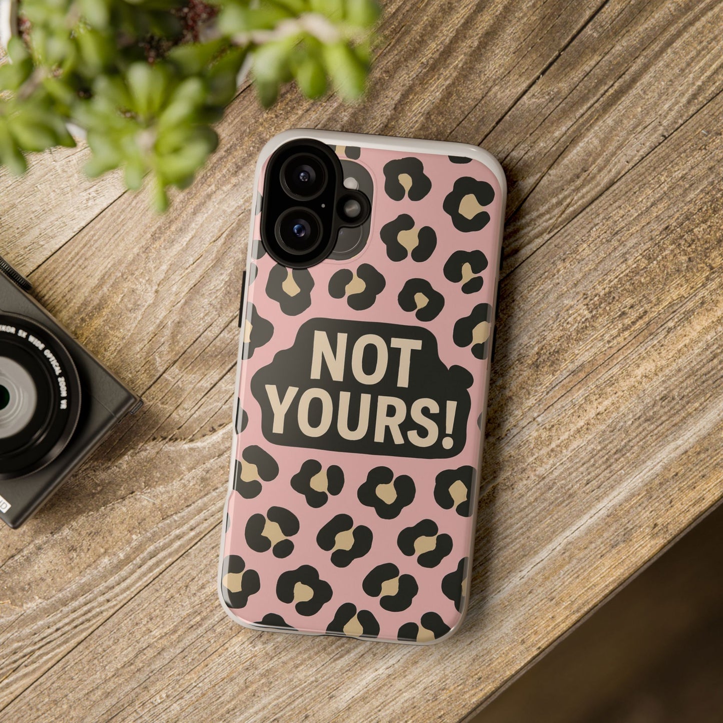 Leopard Tough Case – Trendy Dual-Layer Phone Cover with Humorous Design
