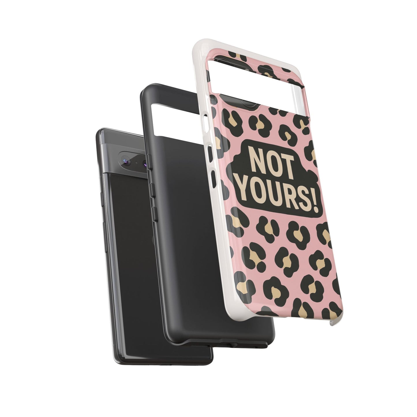 Leopard Tough Case – Trendy Dual-Layer Phone Cover with Humorous Design