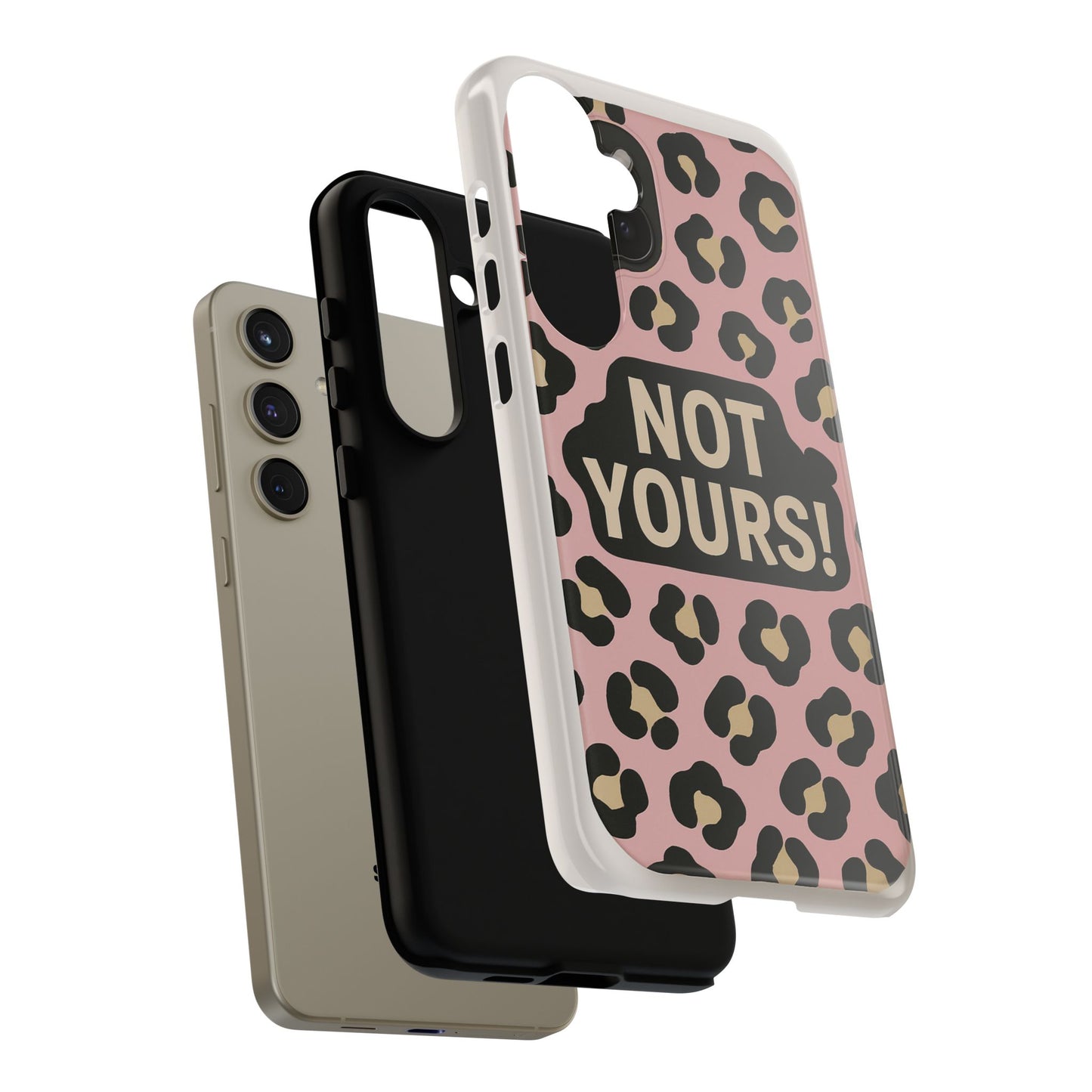 Leopard Tough Case – Trendy Dual-Layer Phone Cover with Humorous Design