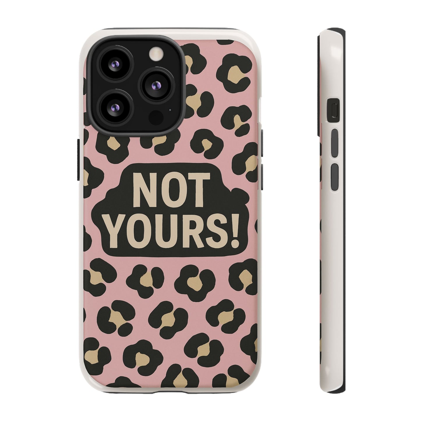 Leopard Tough Case – Trendy Dual-Layer Phone Cover with Humorous Design