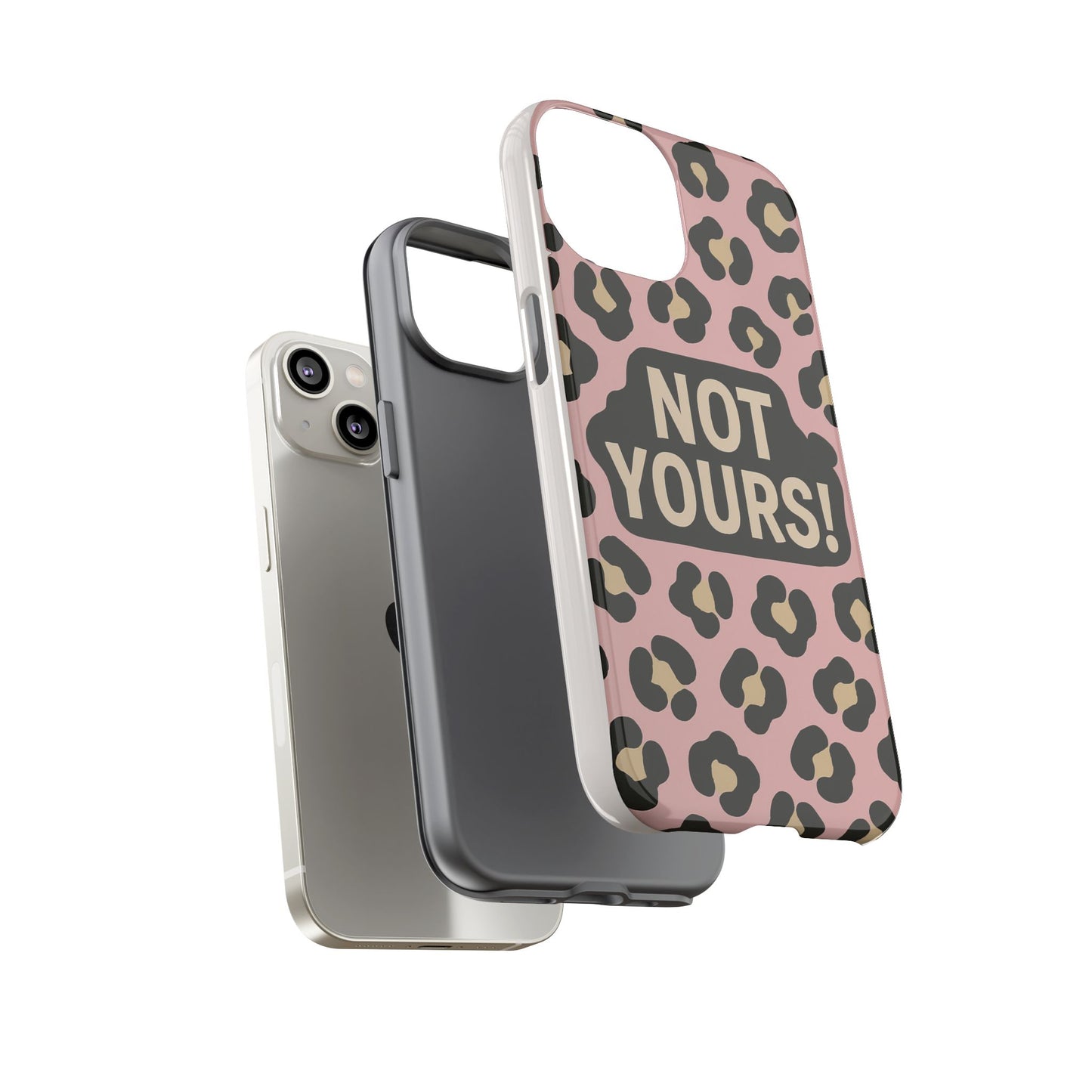 Leopard Tough Case – Trendy Dual-Layer Phone Cover with Humorous Design