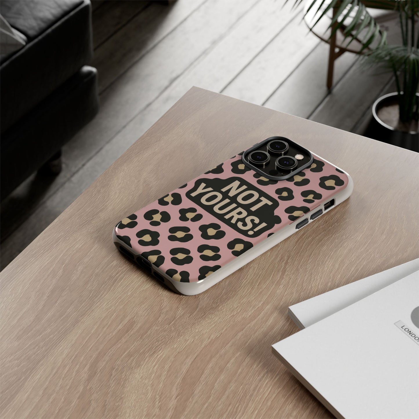 Leopard Tough Case – Trendy Dual-Layer Phone Cover with Humorous Design