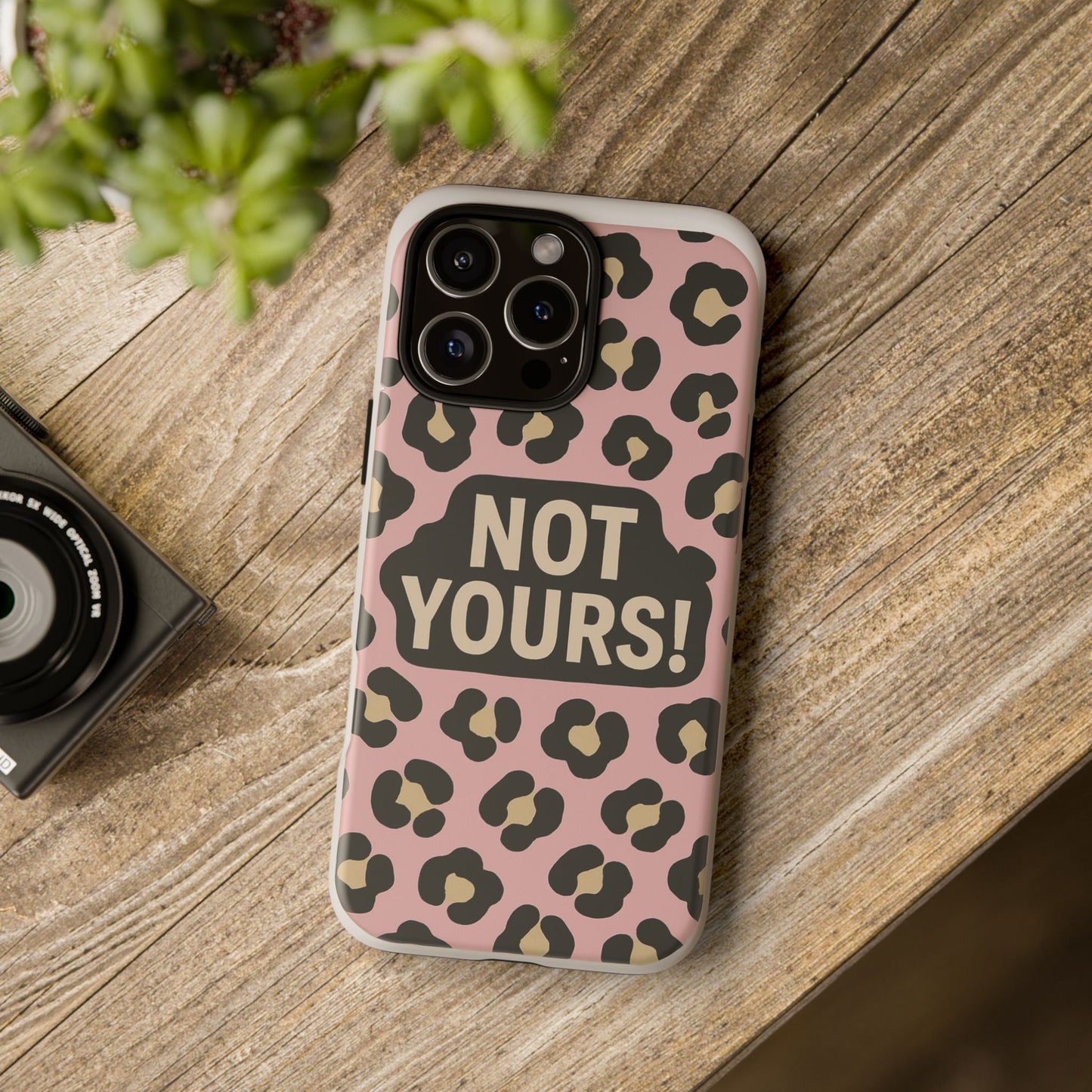 Leopard Tough Case – Trendy Dual-Layer Phone Cover with Humorous Design