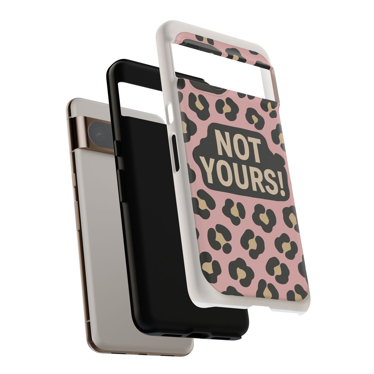 Leopard Tough Case – Trendy Dual-Layer Phone Cover with Humorous Design