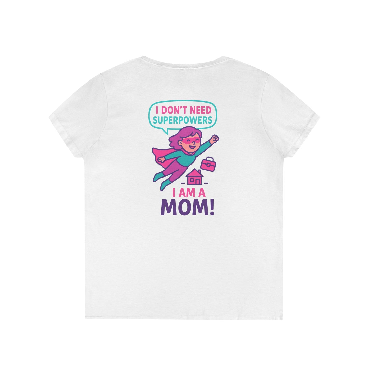 Funny Mom V-Neck T-Shirt – Humorous Graphic Tee for Everyday Wear