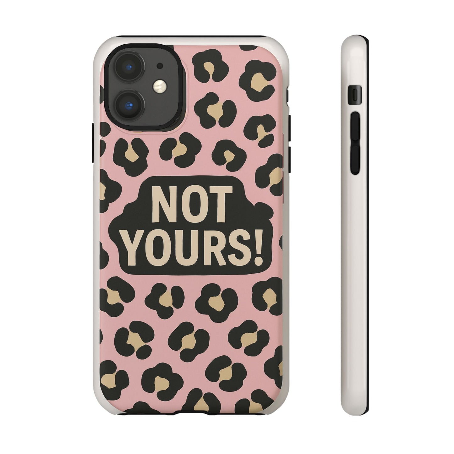 Leopard Tough Case – Trendy Dual-Layer Phone Cover with Humorous Design