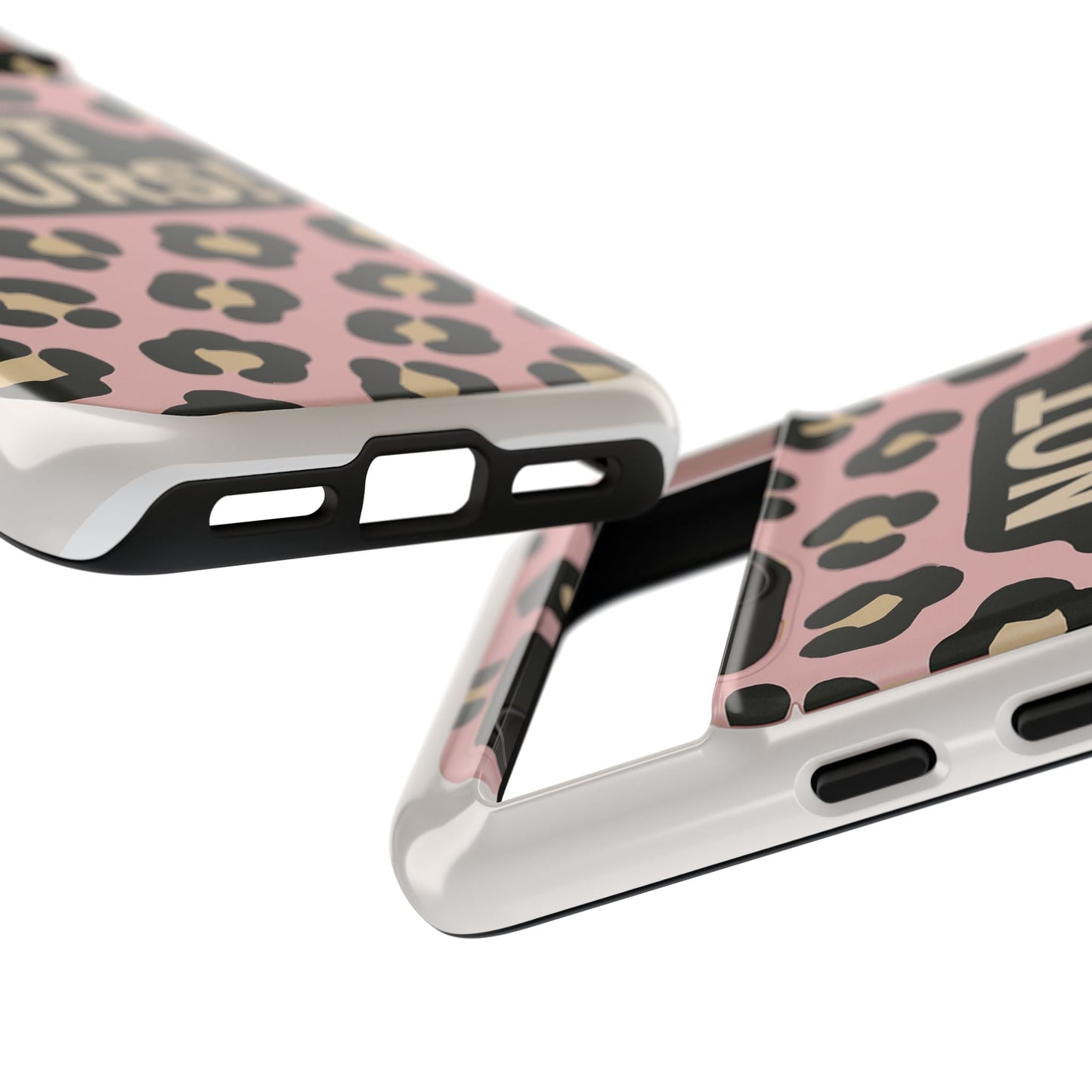 Leopard Tough Case – Trendy Dual-Layer Phone Cover with Humorous Design