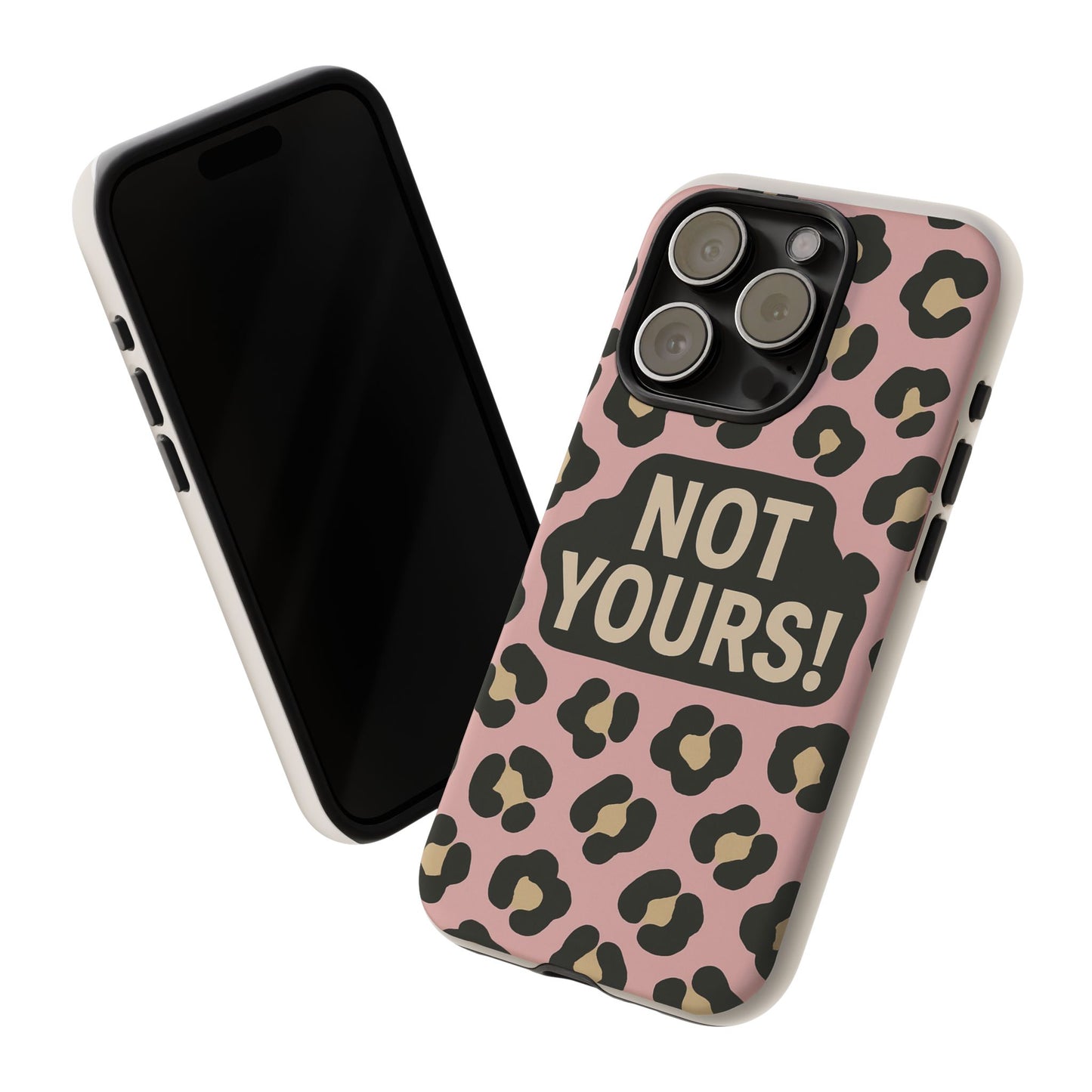 Leopard Tough Case – Trendy Dual-Layer Phone Cover with Humorous Design
