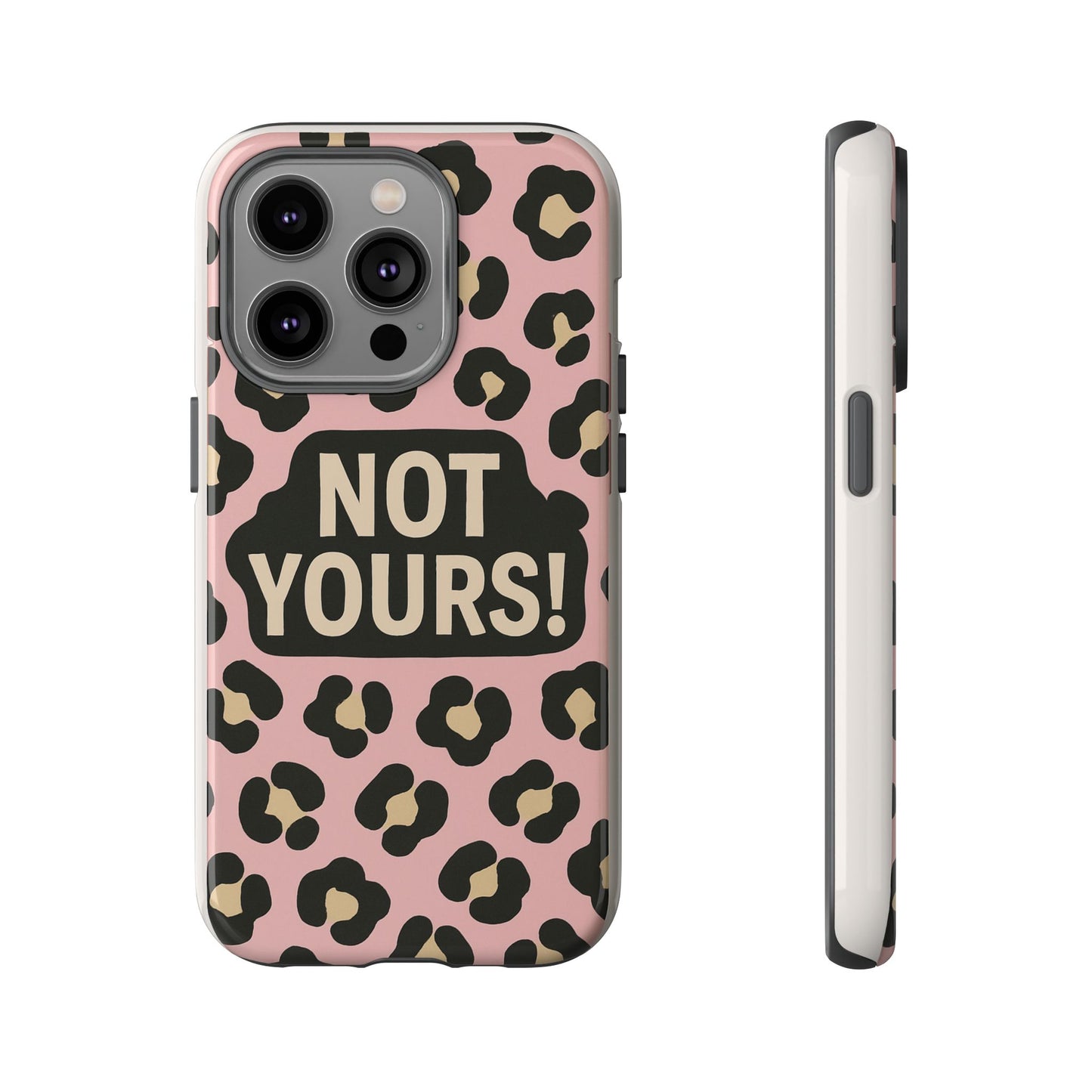 Leopard Tough Case – Trendy Dual-Layer Phone Cover with Humorous Design