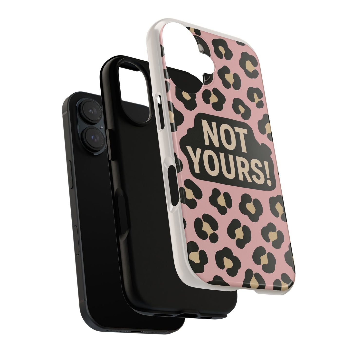 Leopard Tough Case – Trendy Dual-Layer Phone Cover with Humorous Design