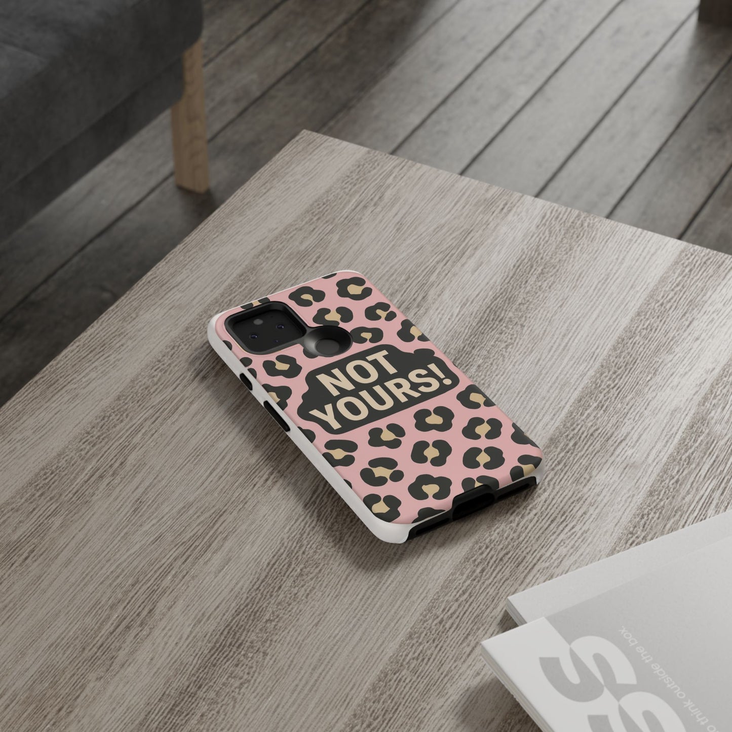 Leopard Tough Case – Trendy Dual-Layer Phone Cover with Humorous Design