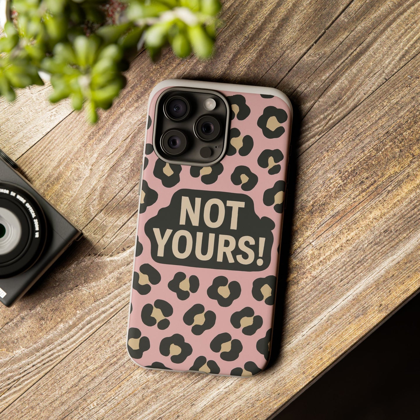 Leopard Tough Case – Trendy Dual-Layer Phone Cover with Humorous Design