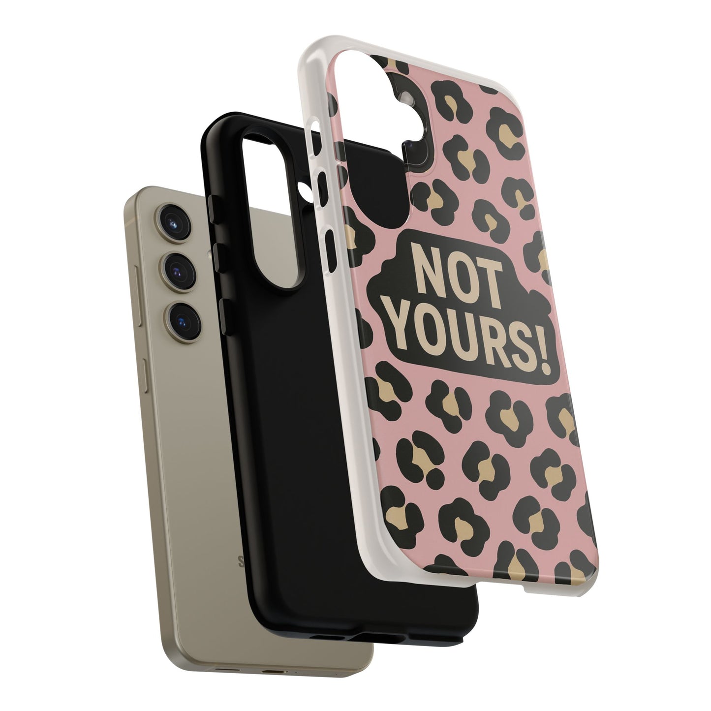 Leopard Tough Case – Trendy Dual-Layer Phone Cover with Humorous Design