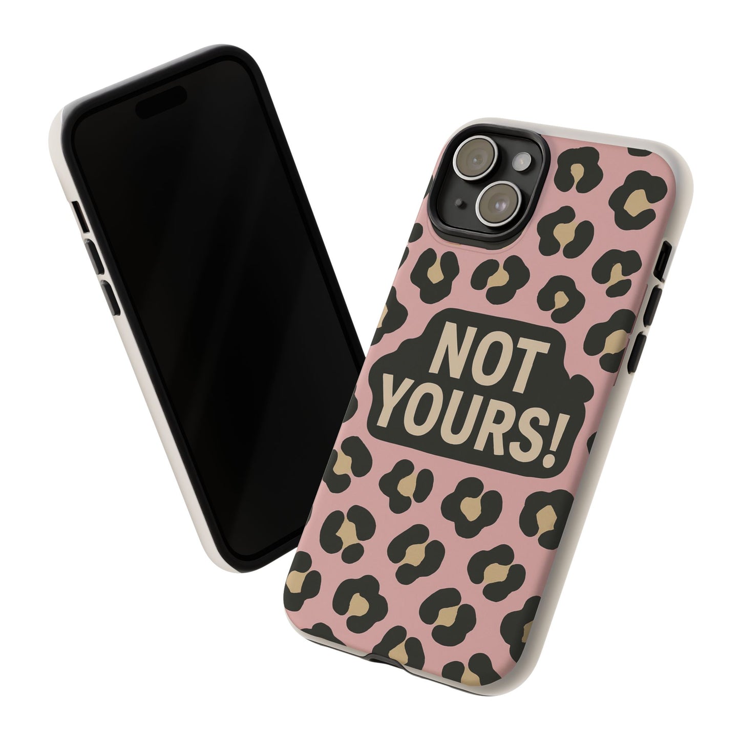 Leopard Tough Case – Trendy Dual-Layer Phone Cover with Humorous Design