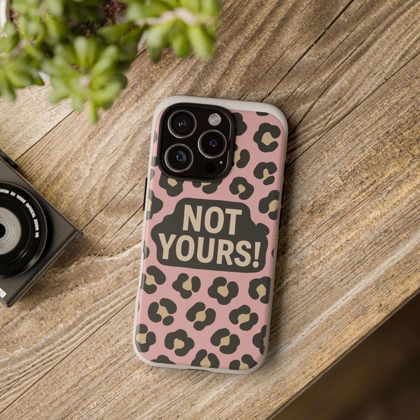 Leopard Tough Case – Trendy Dual-Layer Phone Cover with Humorous Design