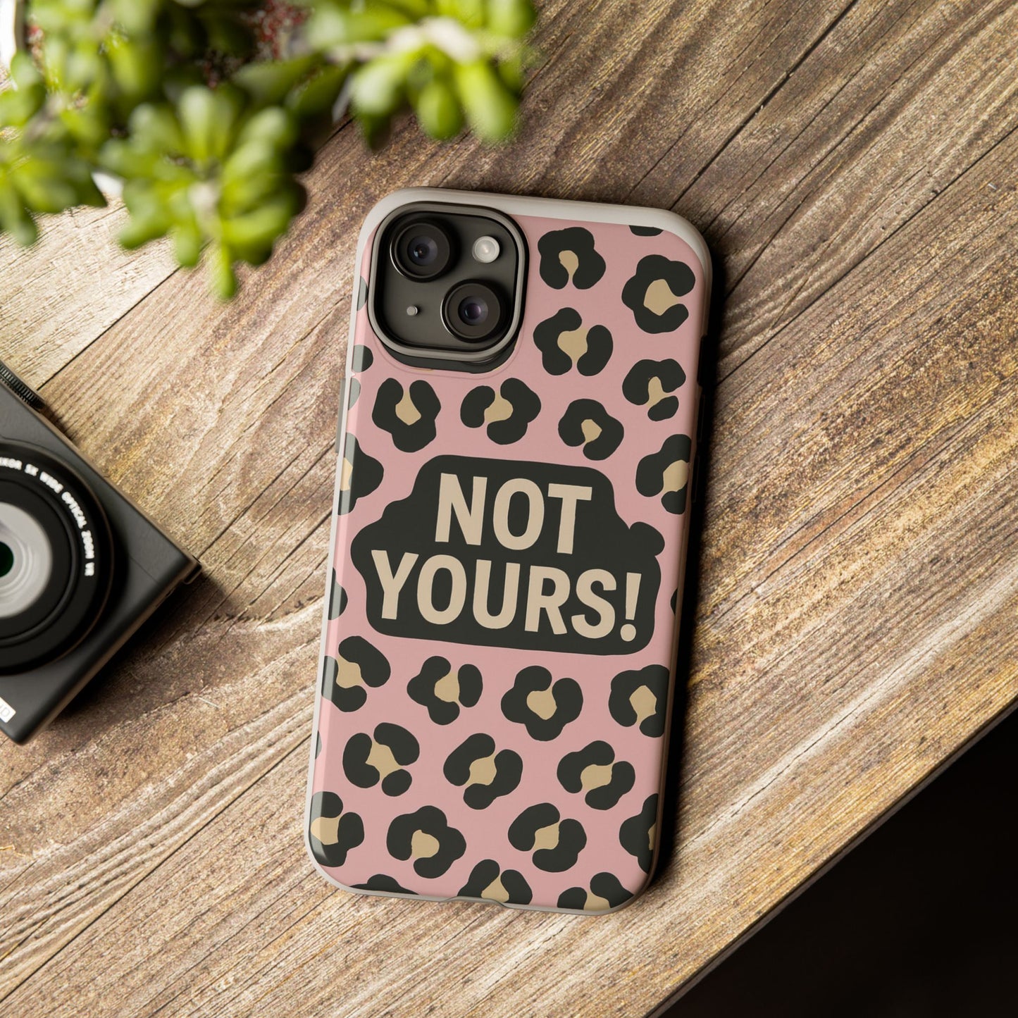 Leopard Tough Case – Trendy Dual-Layer Phone Cover with Humorous Design