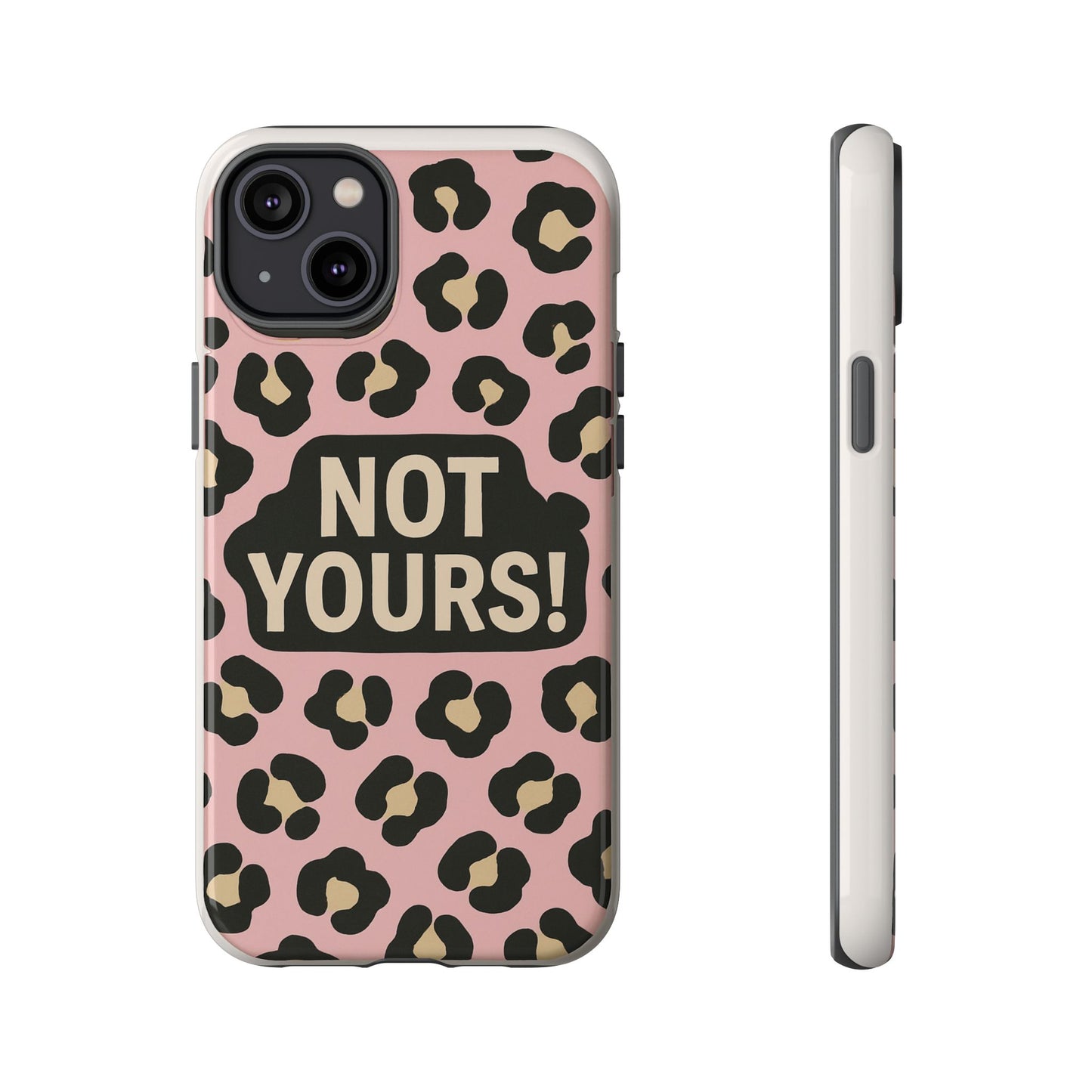 Leopard Tough Case – Trendy Dual-Layer Phone Cover with Humorous Design