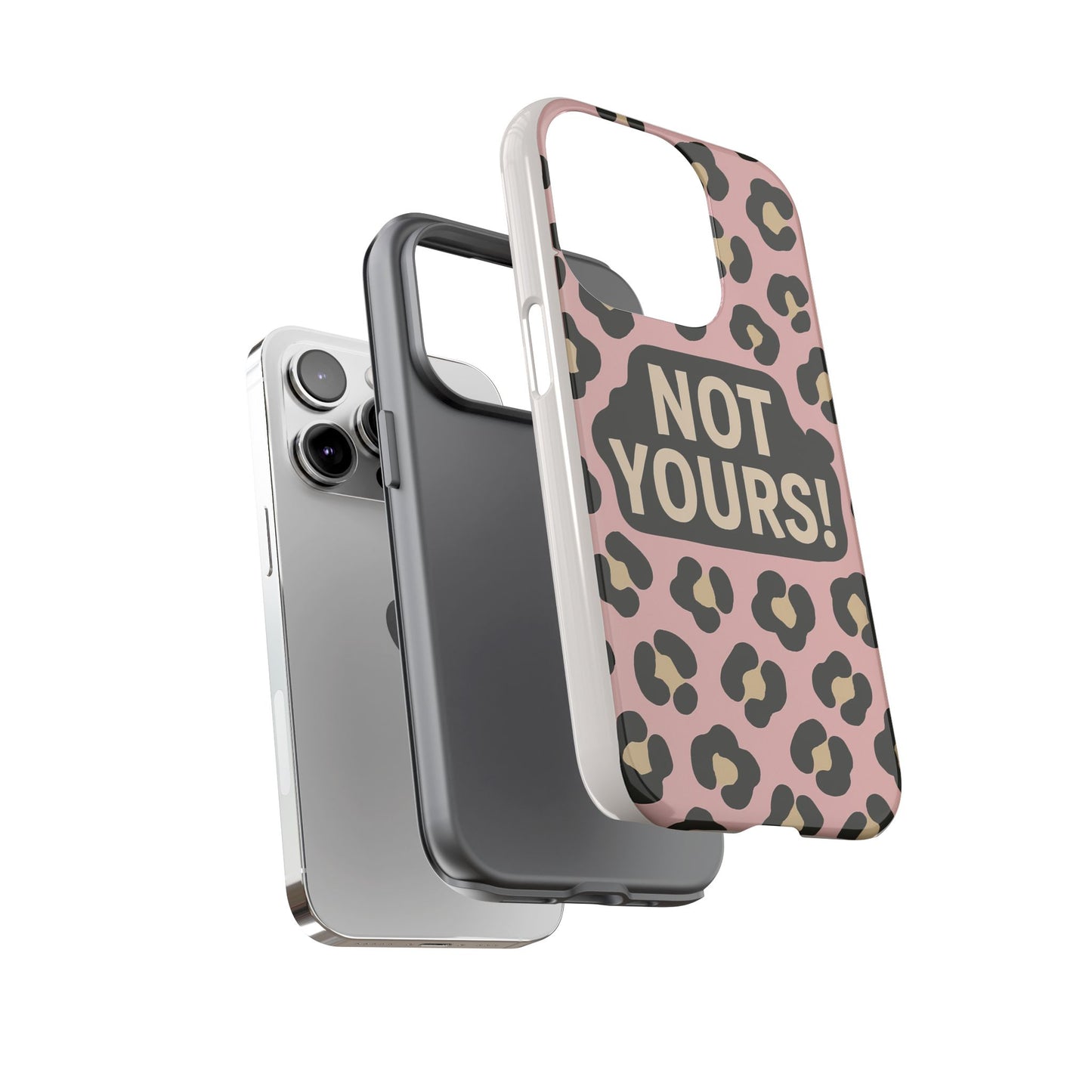 Leopard Tough Case – Trendy Dual-Layer Phone Cover with Humorous Design