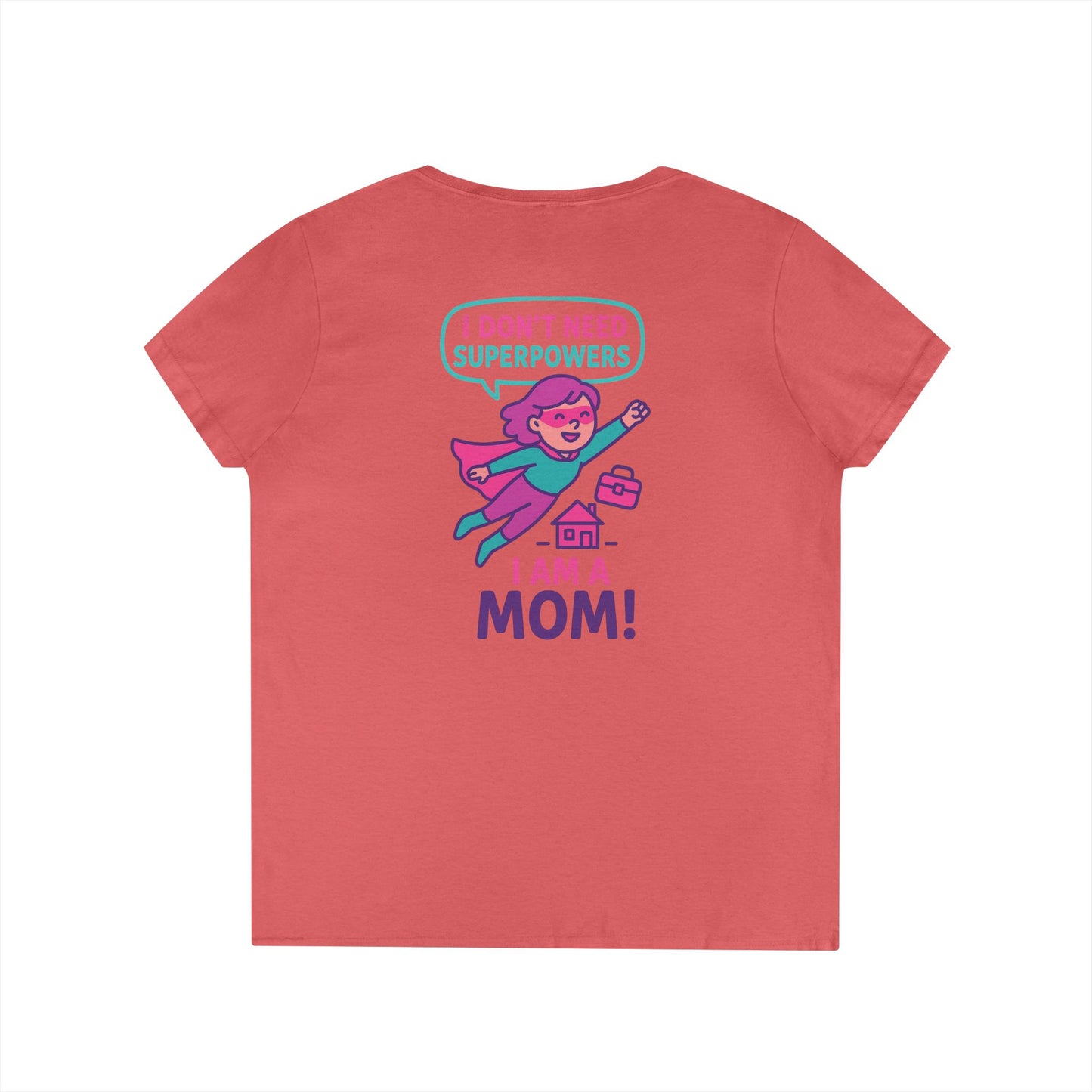 Funny Mom V-Neck T-Shirt – Humorous Graphic Tee for Everyday Wear