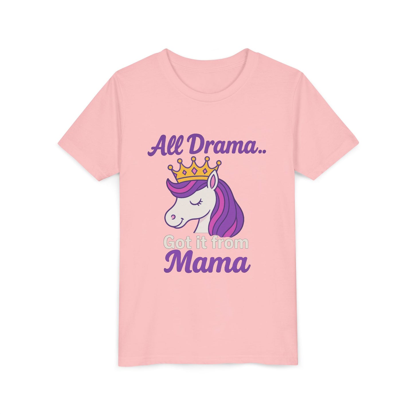 All Drama Mama Unicorn Youth Tee – Playful & Comfy T-Shirt for Kids