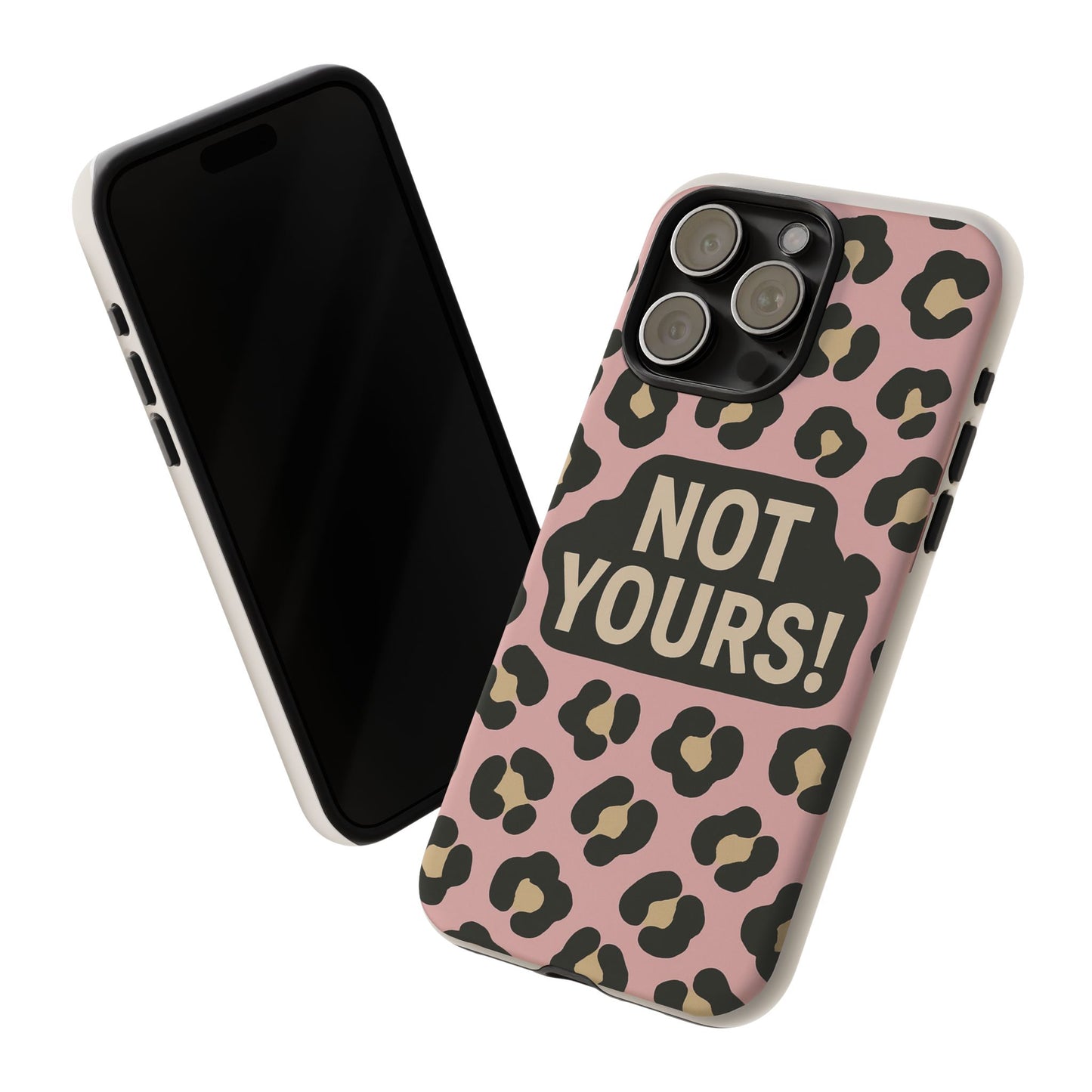 Leopard Tough Case – Trendy Dual-Layer Phone Cover with Humorous Design