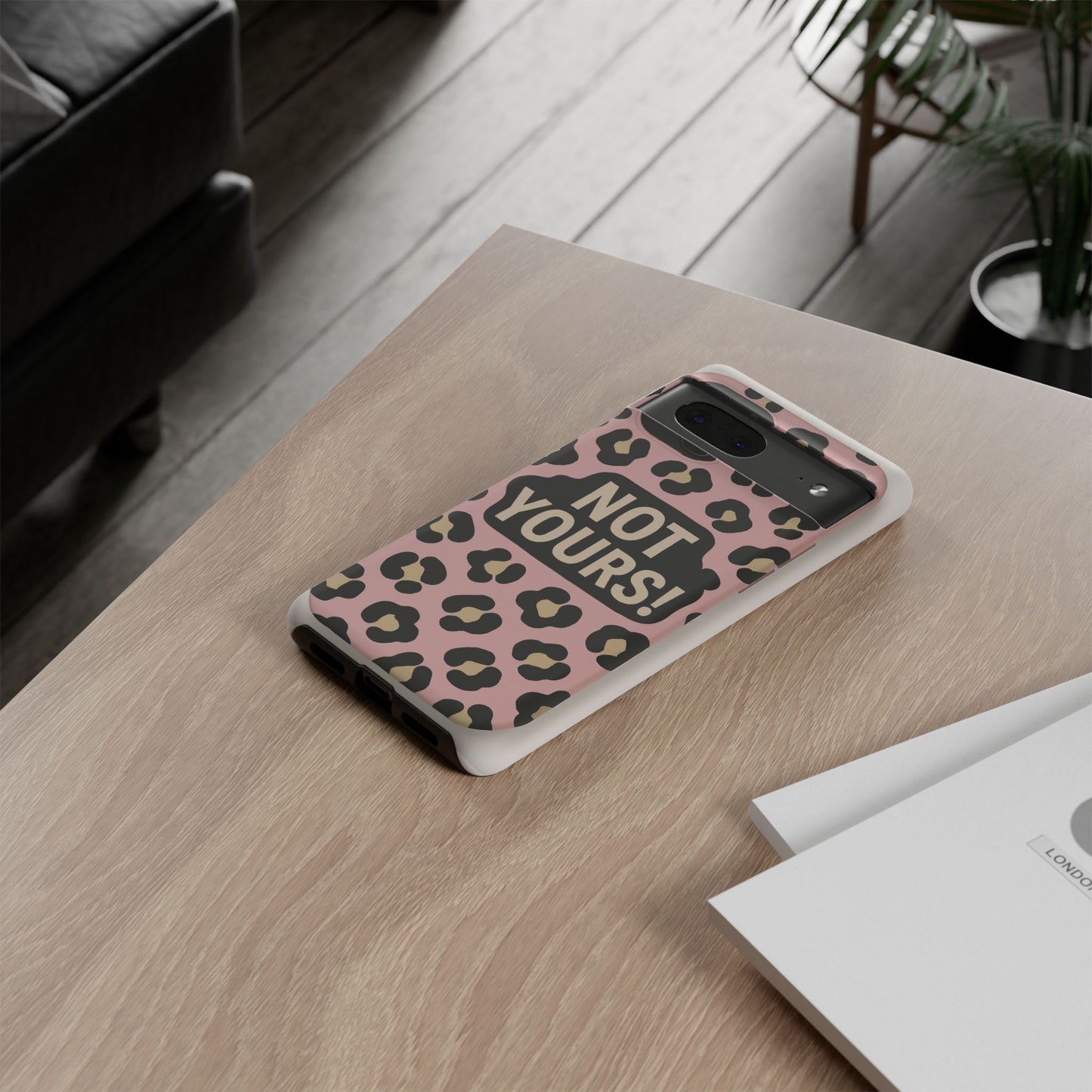Leopard Tough Case – Trendy Dual-Layer Phone Cover with Humorous Design