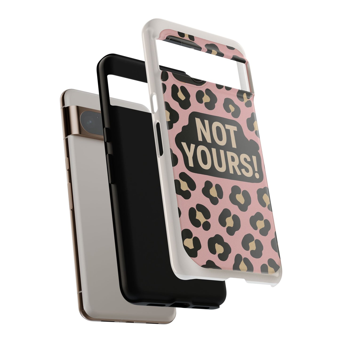Leopard Tough Case – Trendy Dual-Layer Phone Cover with Humorous Design