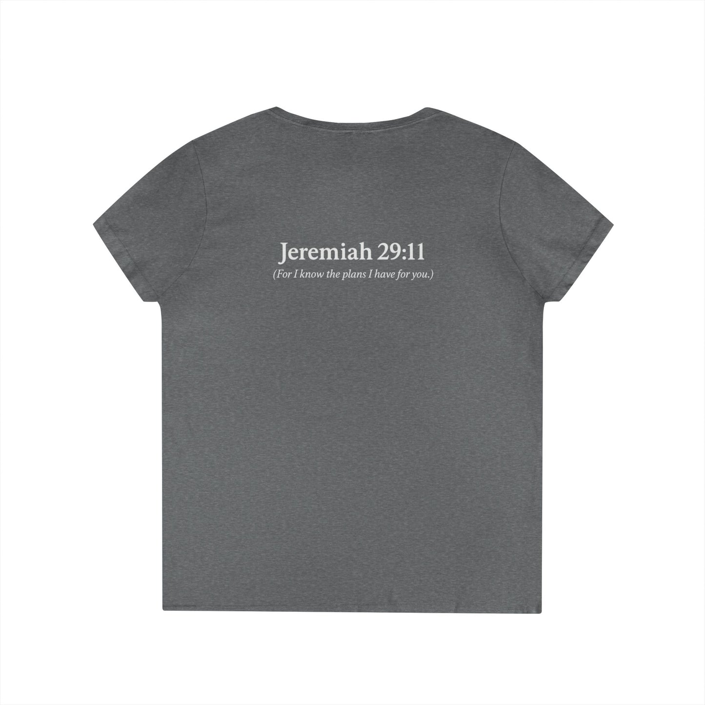 V-Neck T-Shirt – God’s Plan Greater Than My Chaos