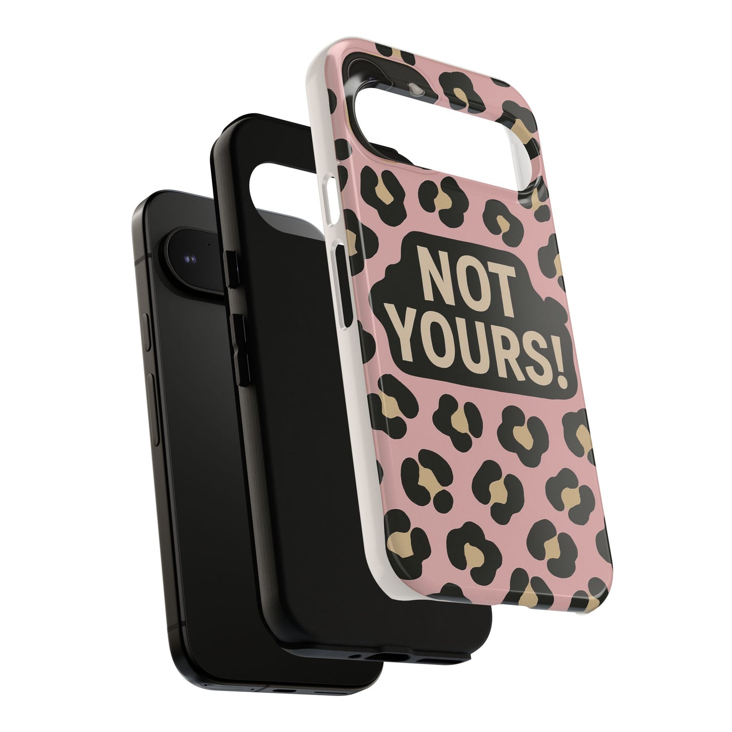 Leopard Tough Case – Trendy Dual-Layer Phone Cover with Humorous Design