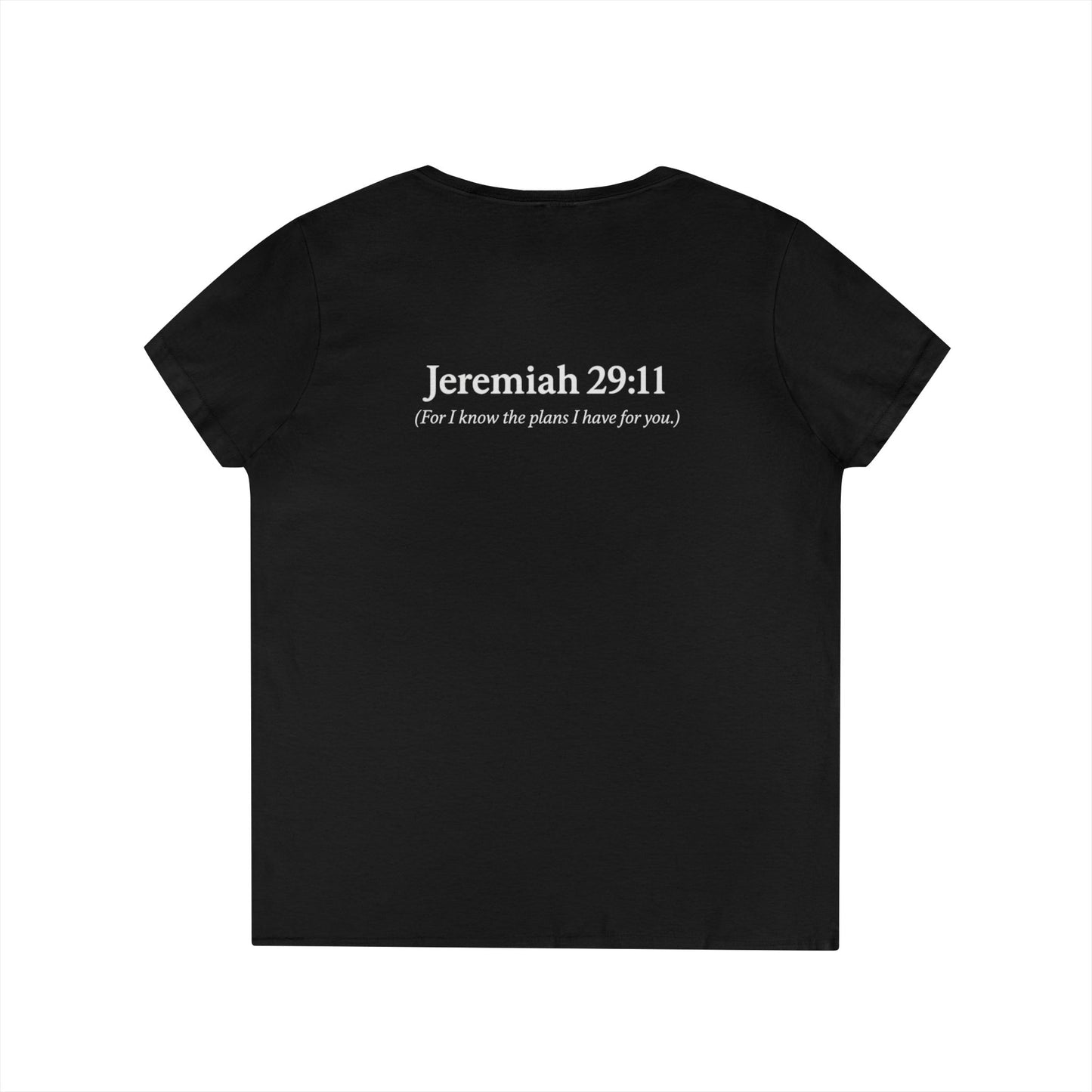 V-Neck T-Shirt – God’s Plan Greater Than My Chaos