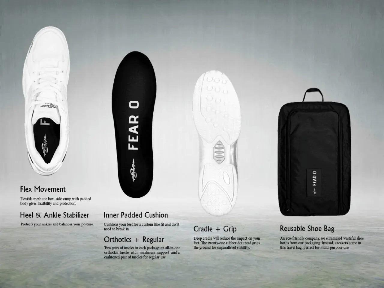 Men's High Arch Support Walking Shoes – All-in-One Comfort & Style | Fear0®